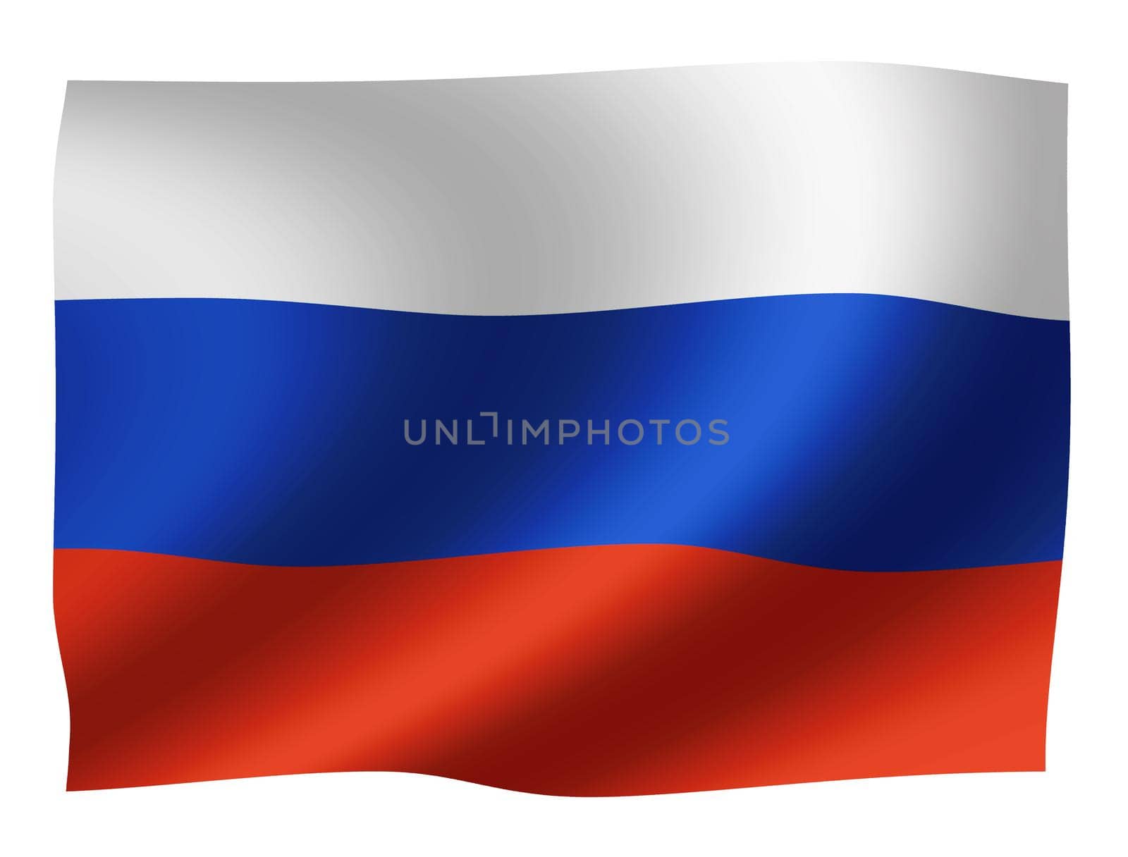 Waving national flag illustration / Russia