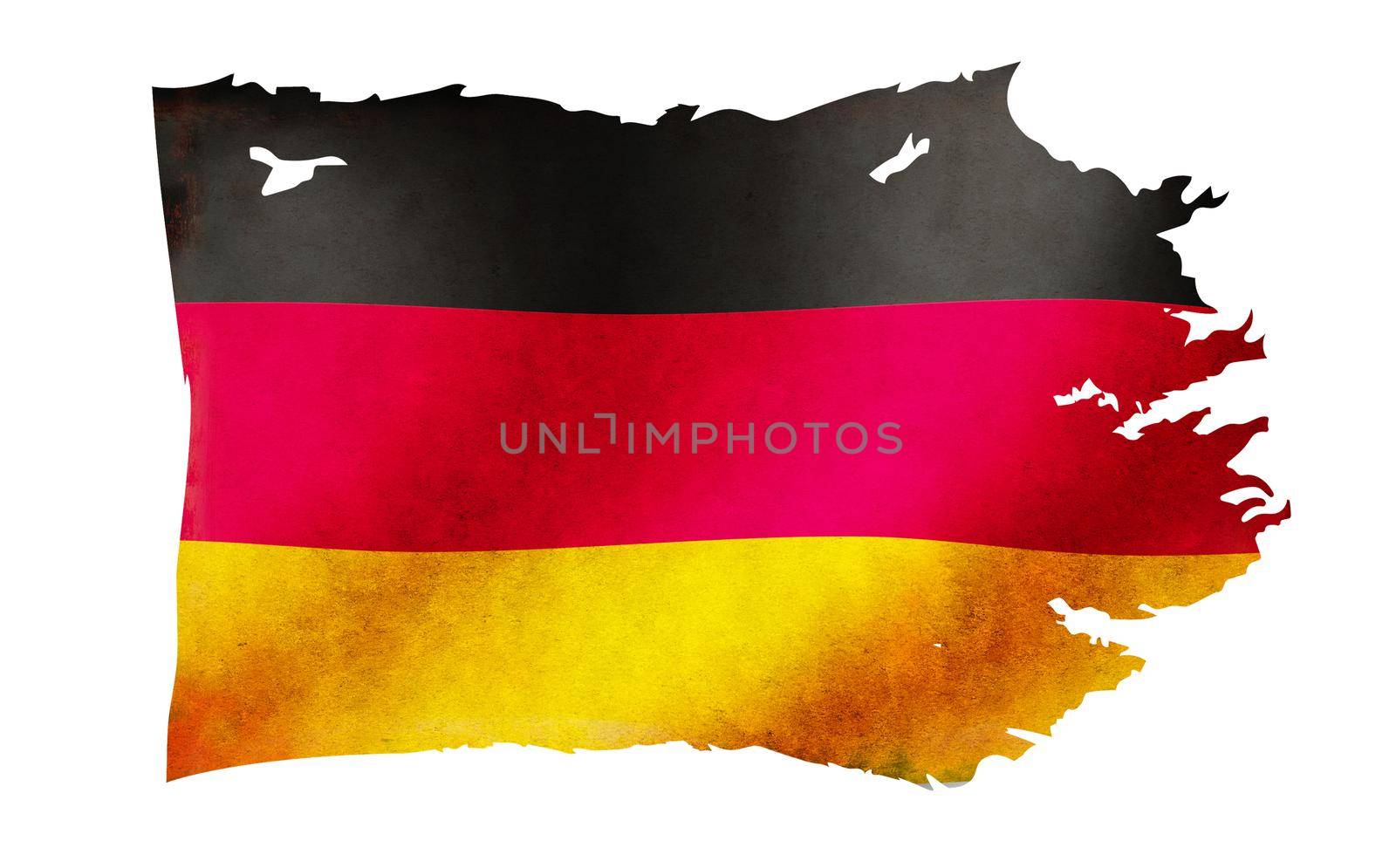 Dirty and torn country flag illustration / Germany by barks