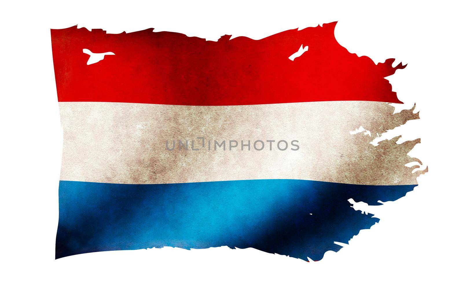 Dirty and torn country flag illustration / Netherlands by barks