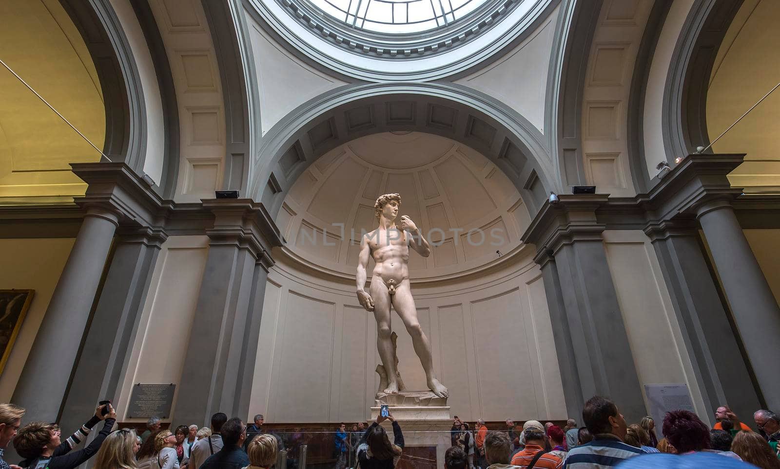 FLORENCE, ITALY, OCTOBER 24, 2015 : Michelangelo David statue in Accademia, october 24, 2015 in Florence, Italy