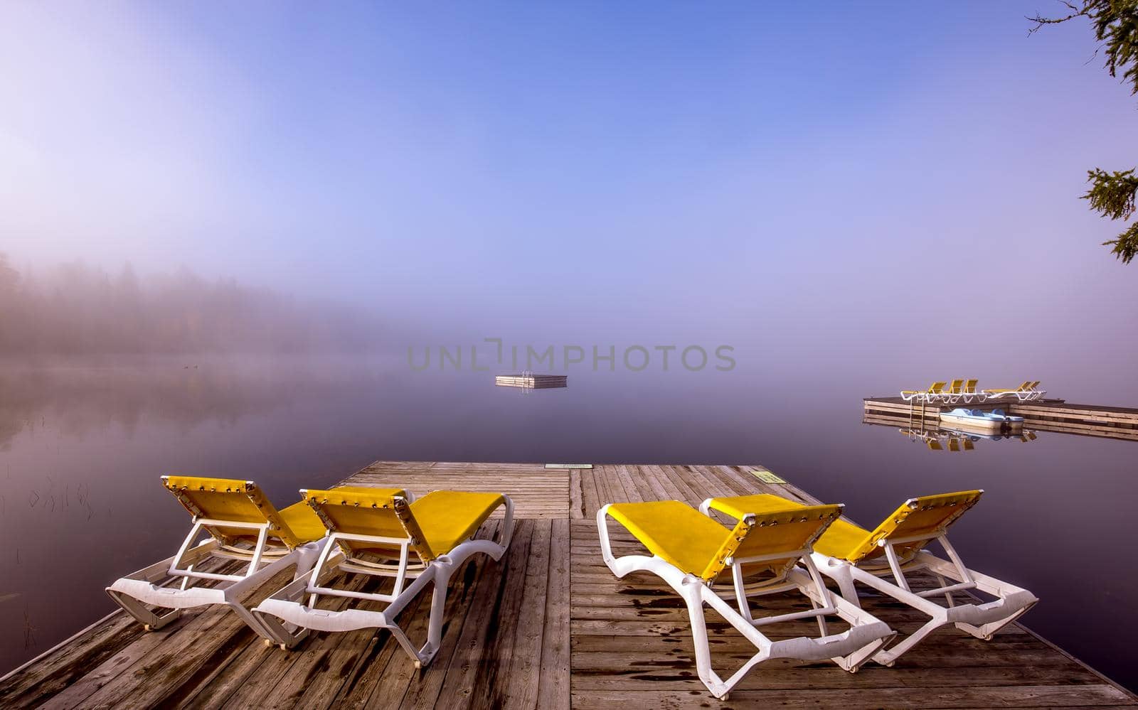 Dock on Lac-Superieur, Mont-tremblant, Quebec, Canada by photogolfer