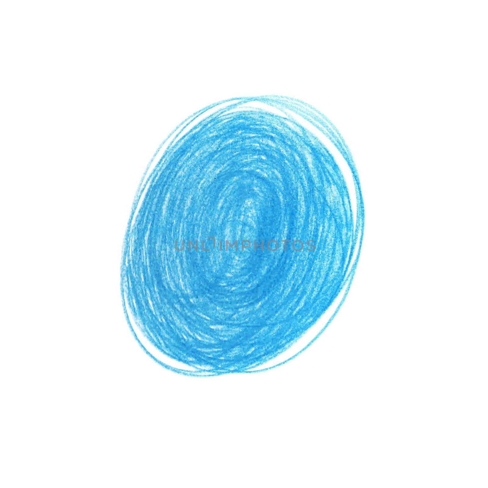 Hand Drawn Abstract Color Pencil Scribble Abstract Illustration Isolated on White Background.