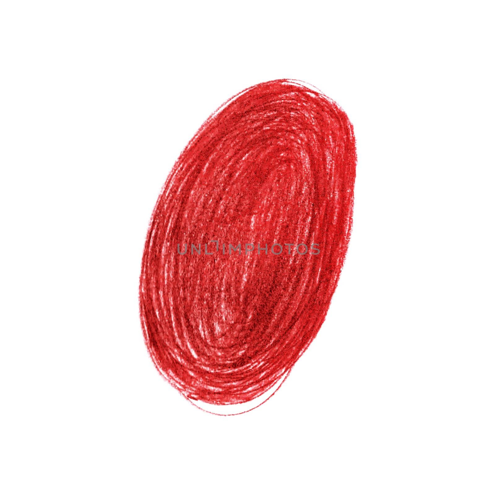 Hand Drawn Abstract Color Pencil Scribble Abstract Illustration Isolated on White Background.