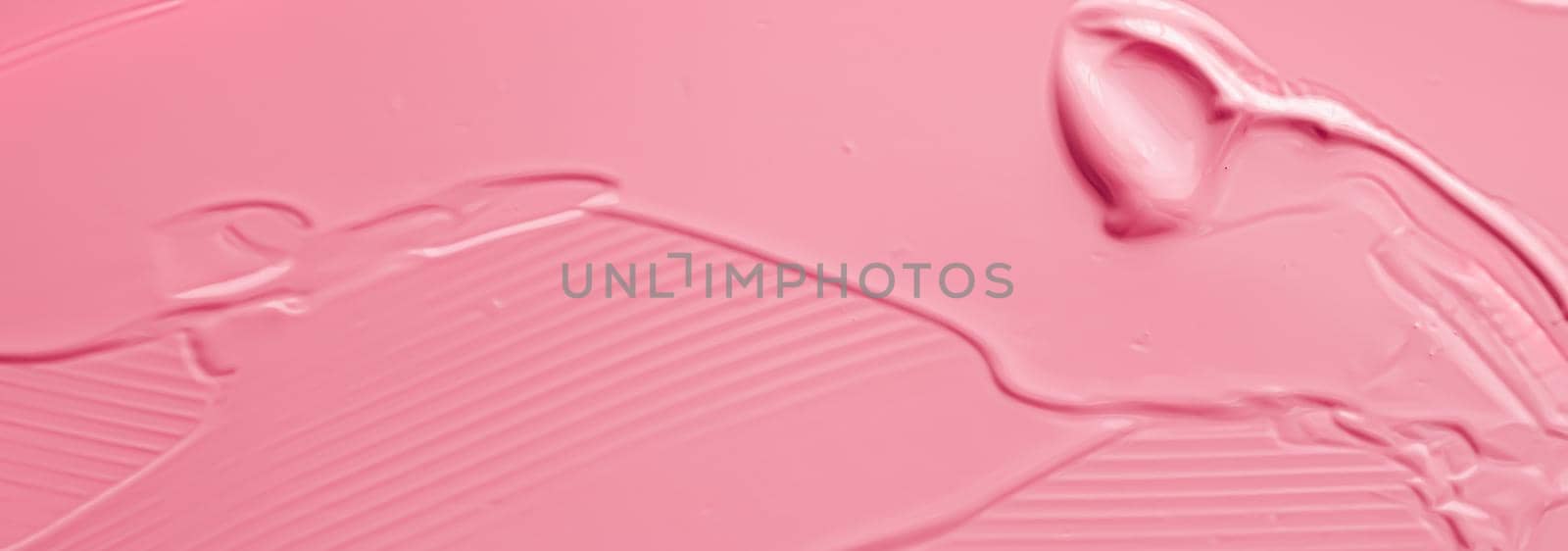 Pink lipstick or lip gloss texture as cosmetic background, makeup and beauty cosmetics product for luxury brand, holiday flatlay backdrop or abstract wall art and paint strokes.