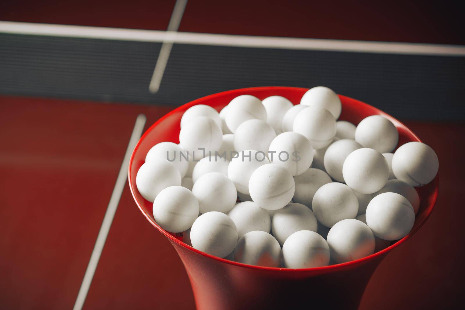 table tennis balls in the robot agitator by nikkytok