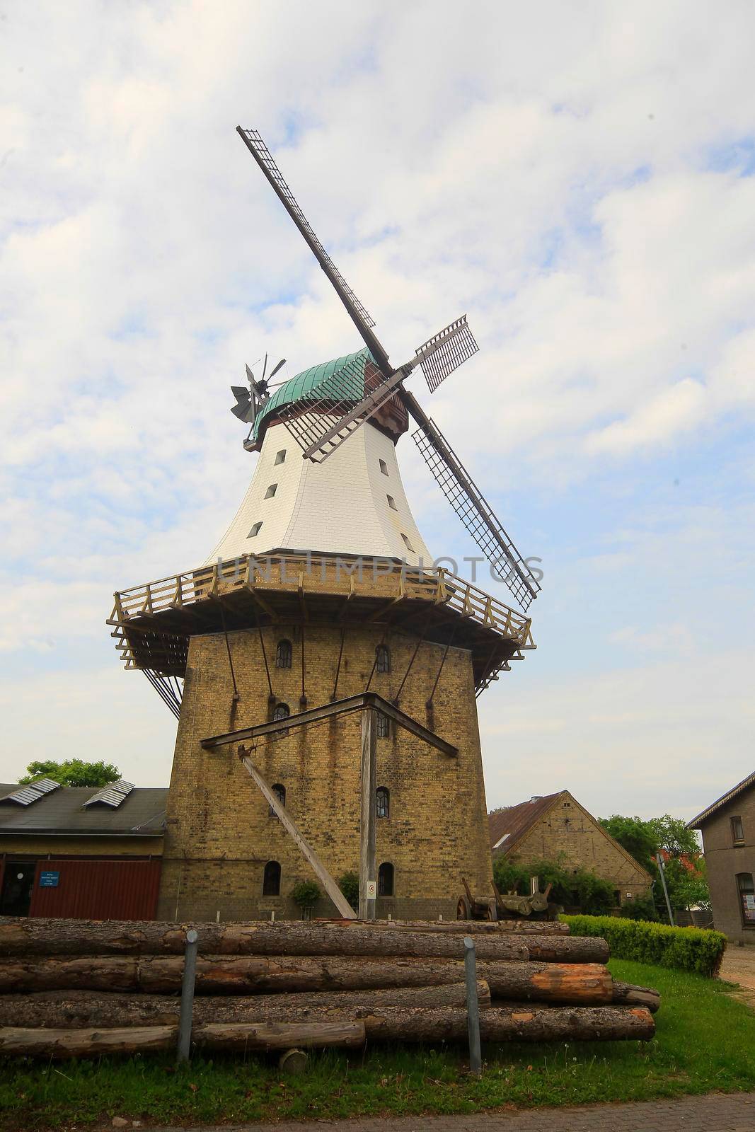 The historical Windmill Amanda in Kappeln, Schleswig-Holstein, Germany, Europe