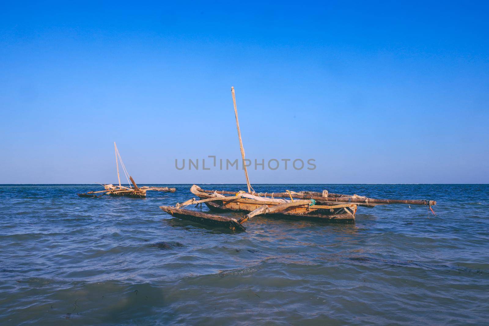 A traditional Boat at Diani Beach - Galu Beach - Kenya, Africa by Weltblick