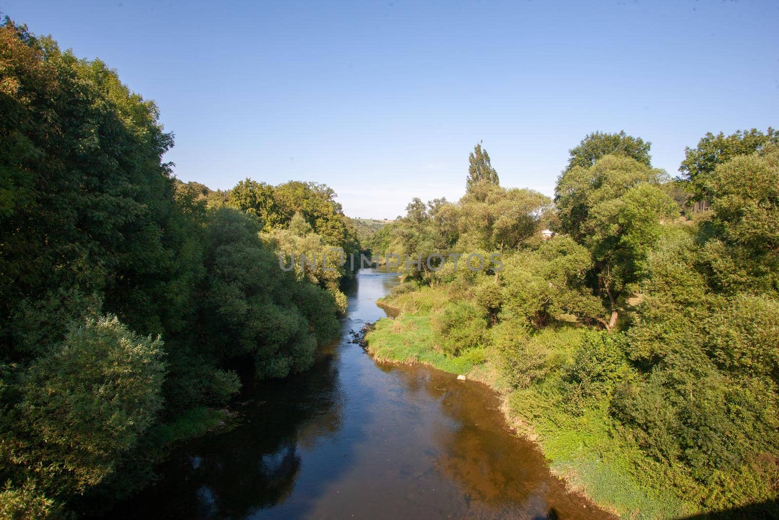 The River Jagst in Hohenlohe, Baden-Württemberg, Germany by Weltblick