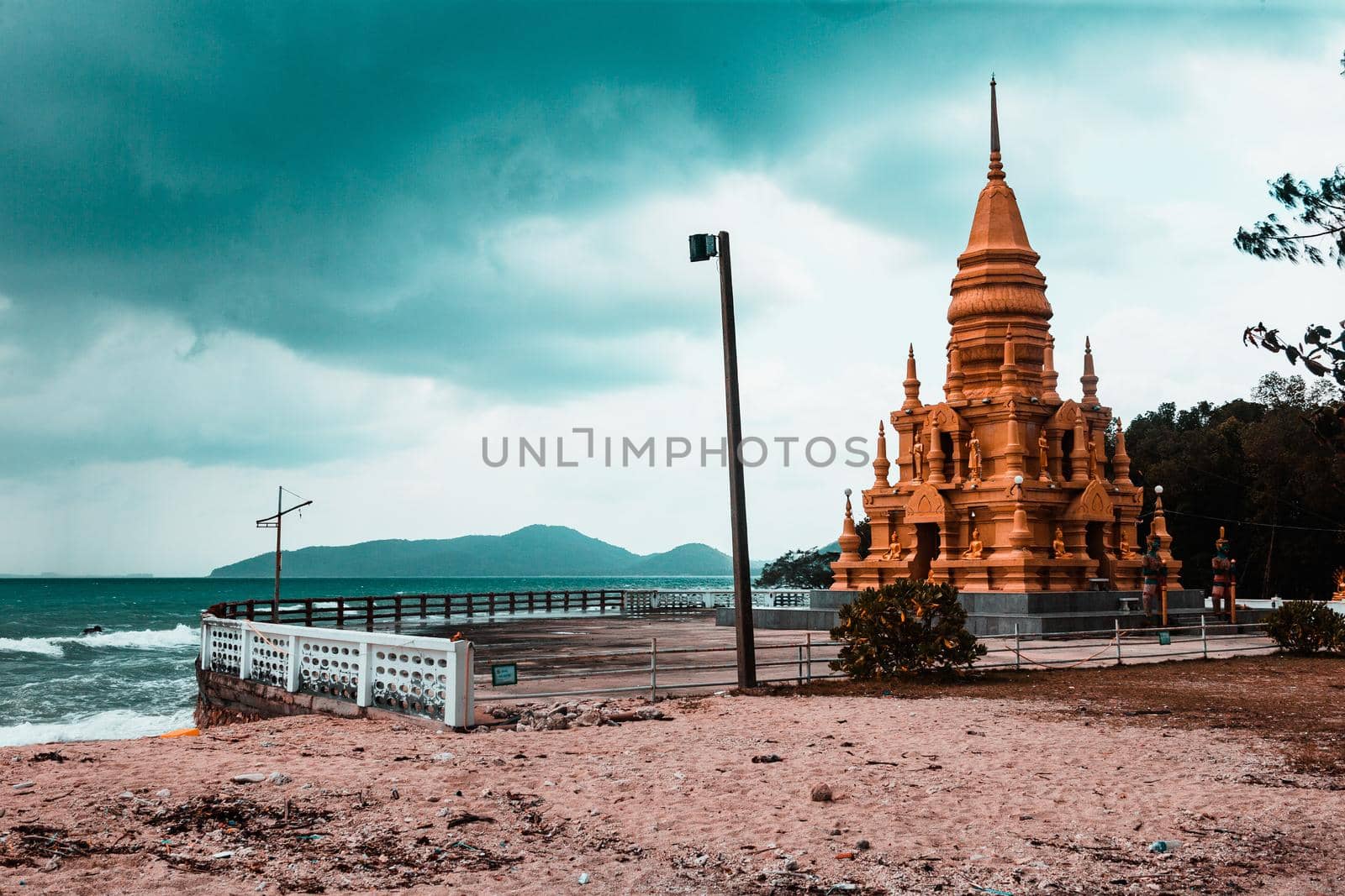 The Pagoda Laem Sor Chedi in the South of KJoh Samui, Thailand, Asia 