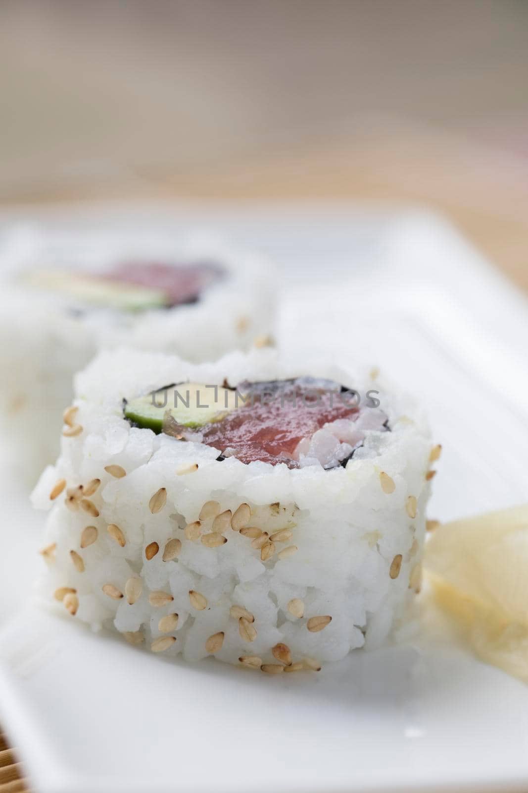 Fresh Tuna Sushi Roll by charlotteLake