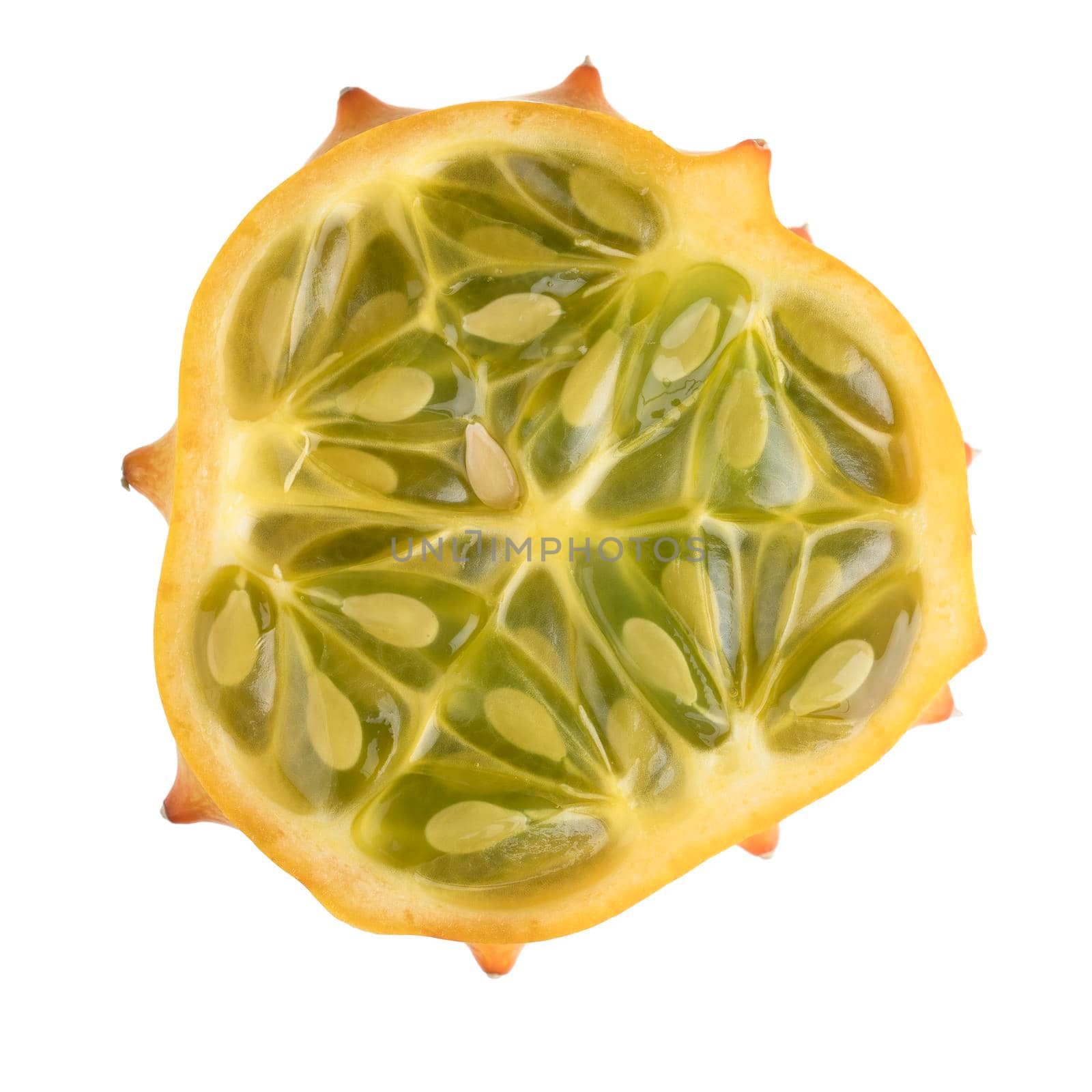 Kiwano Fruit Slice Isolated by charlotteLake