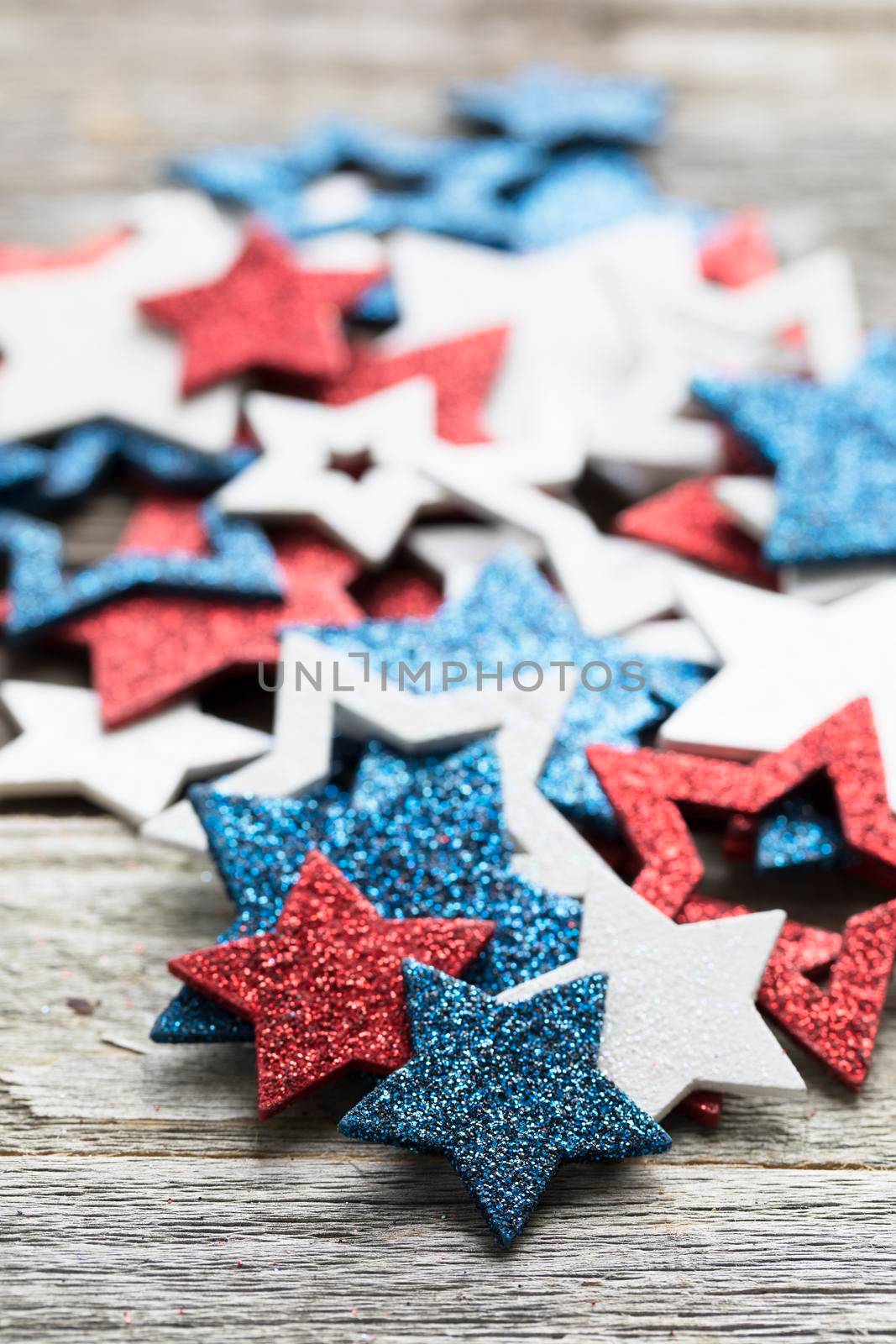 Red White and Blue Star Decorations by charlotteLake