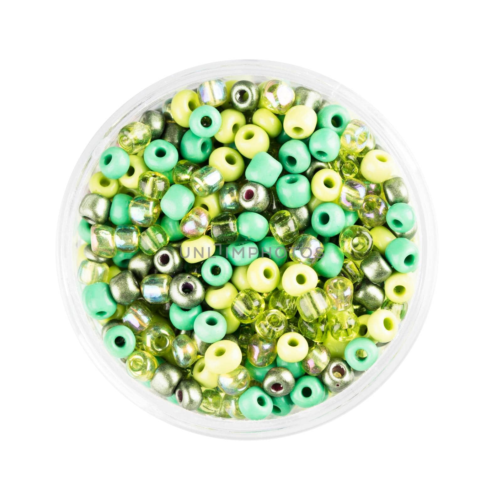 Green Glass Seed Beads by charlotteLake