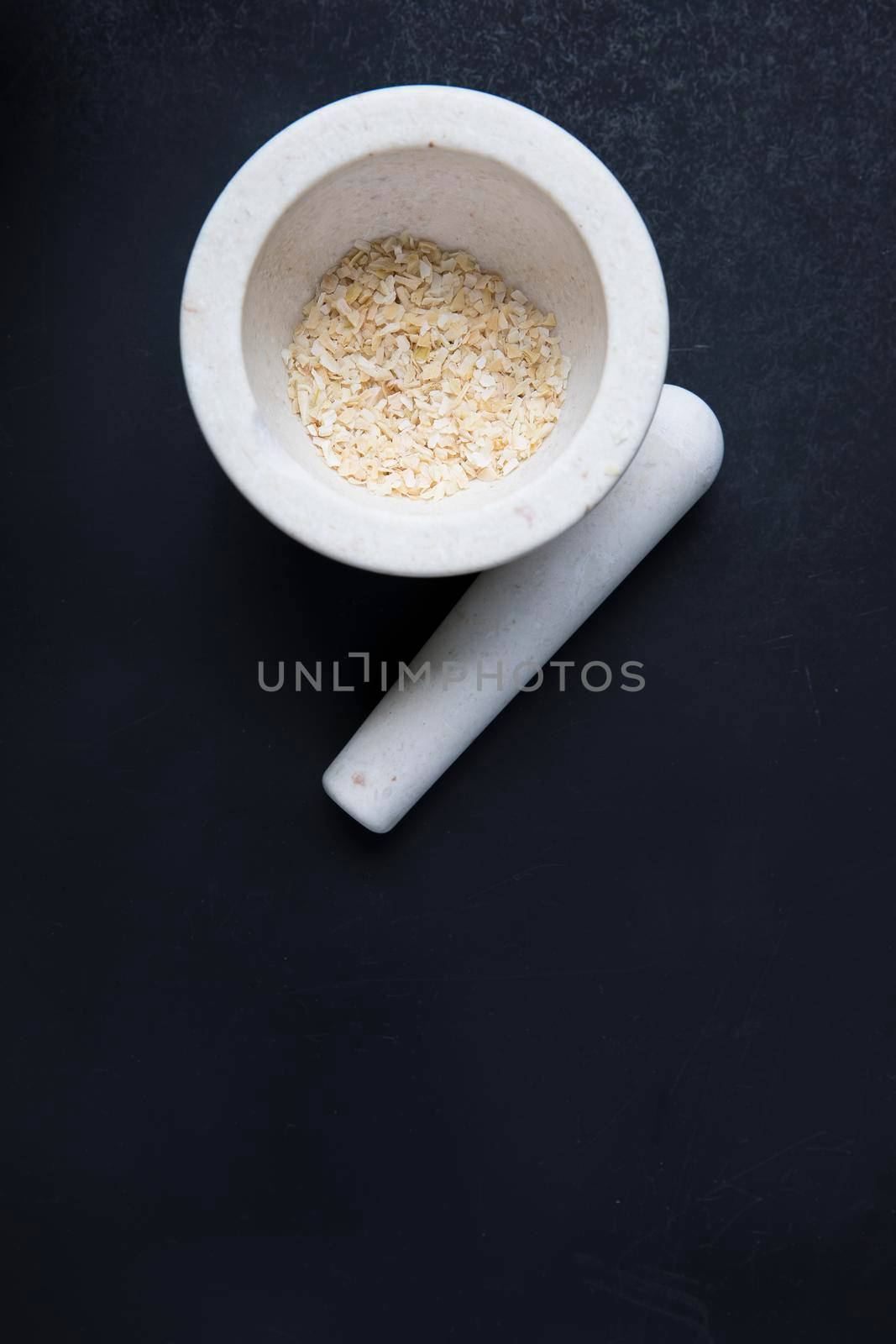 Porcelain Mortar and Pestle with Copy Space by charlotteLake