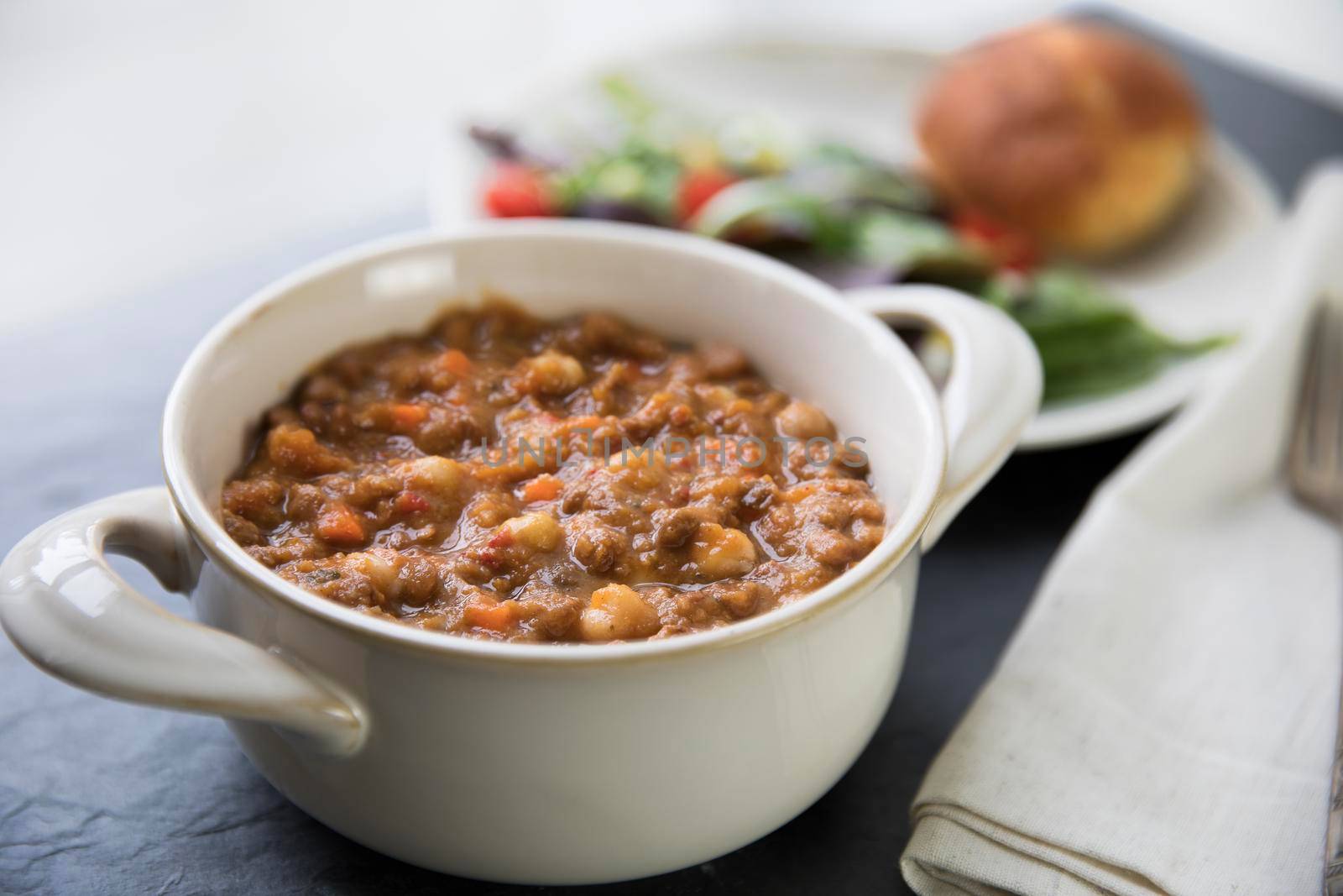Delicious and healthy vegan Moroccan stew with chick peas and carrots.