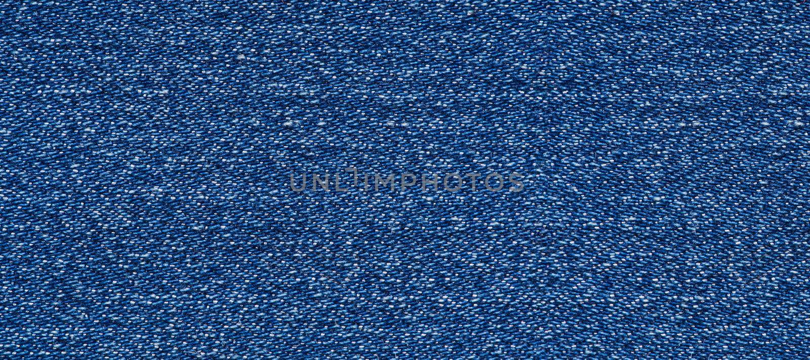 blue jeans macro texture background. banner, panorama by PhotoTime