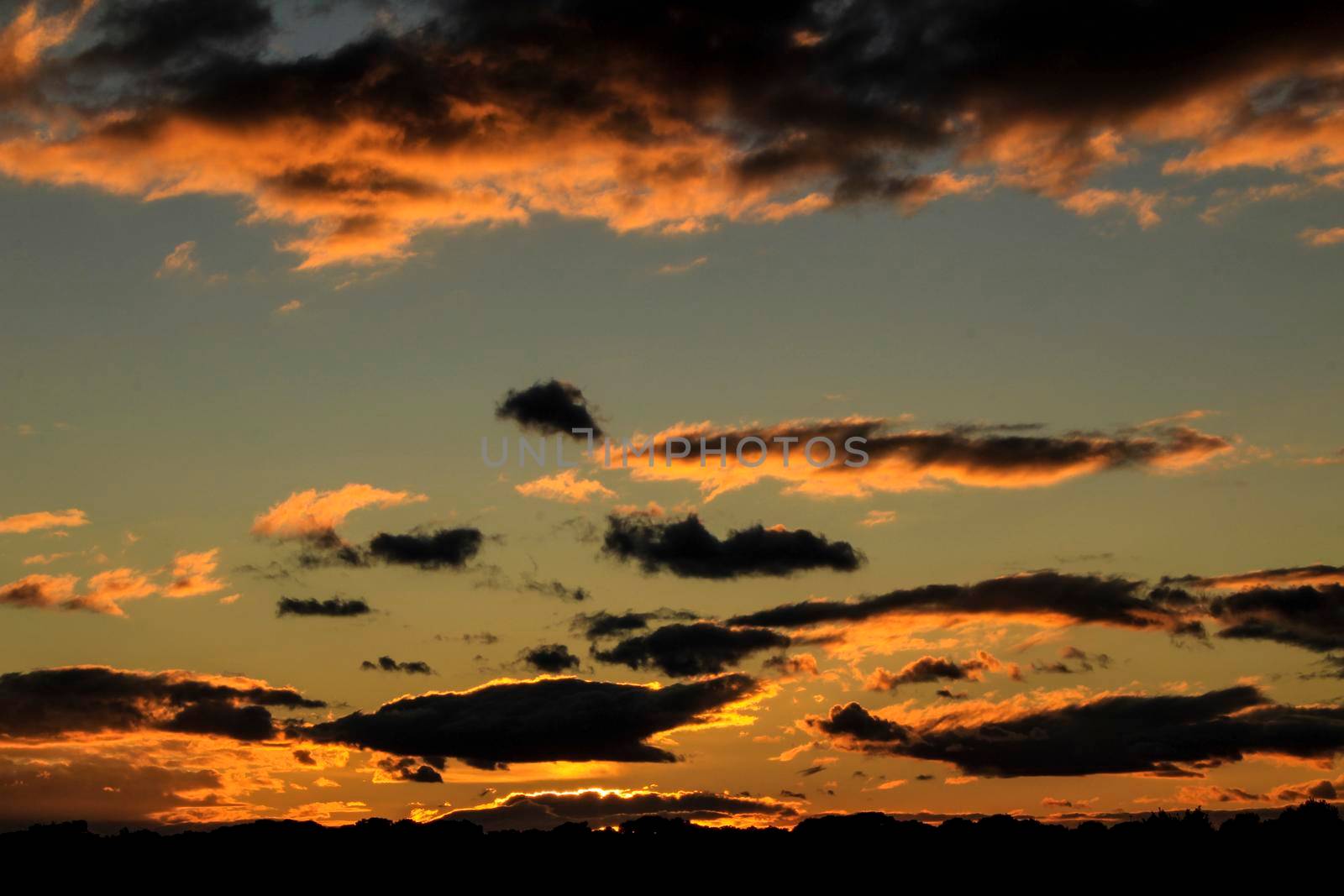 Clouds and lovely sky at Sunset in Alicante in winter