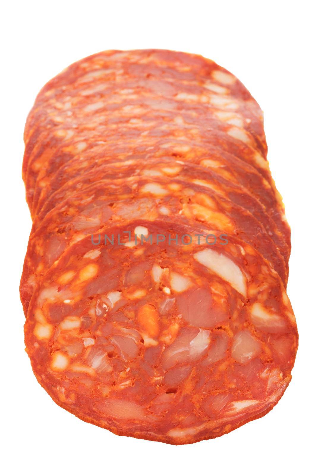 Chorizo Slices Isolated by charlotteLake