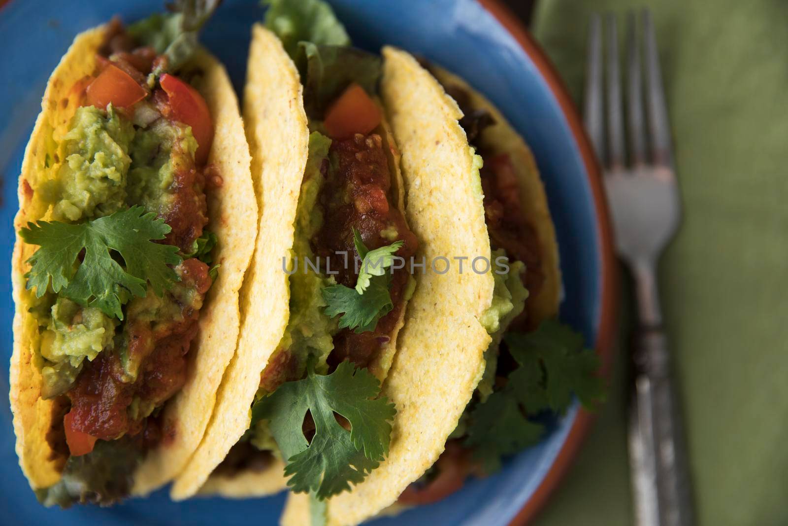 Spicy Lentil Tacos From Above by charlotteLake