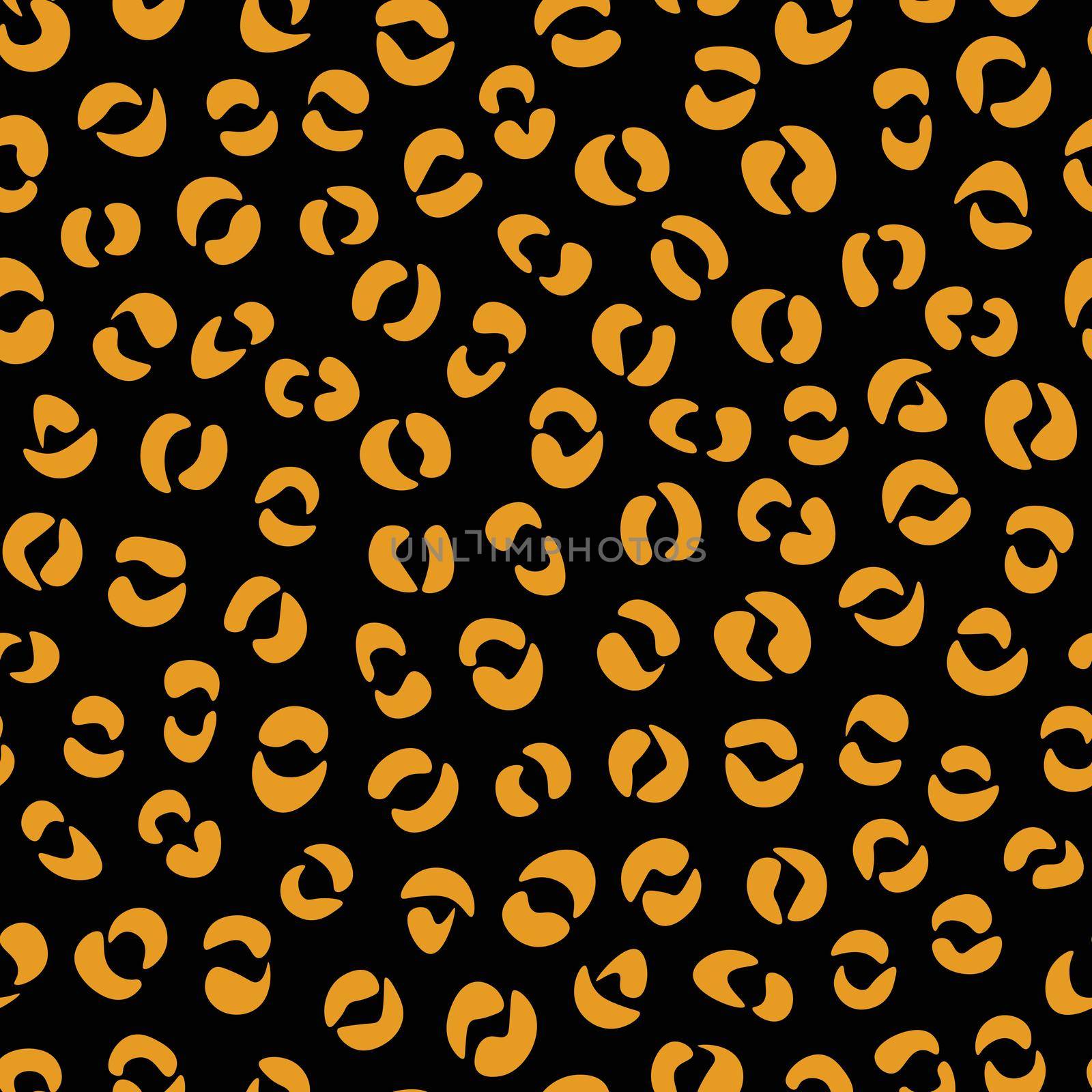 Abstract modern leopard seamless pattern. Animals trendy background. Orange and black decorative vector stock illustration for print, card, postcard, fabric, textile. Modern ornament of stylized skin by allaku