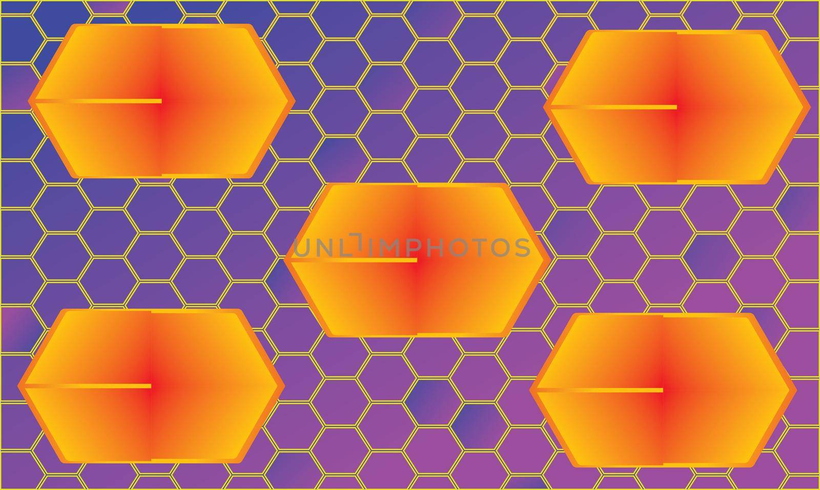 abstract design of honey bee net with big hexagon