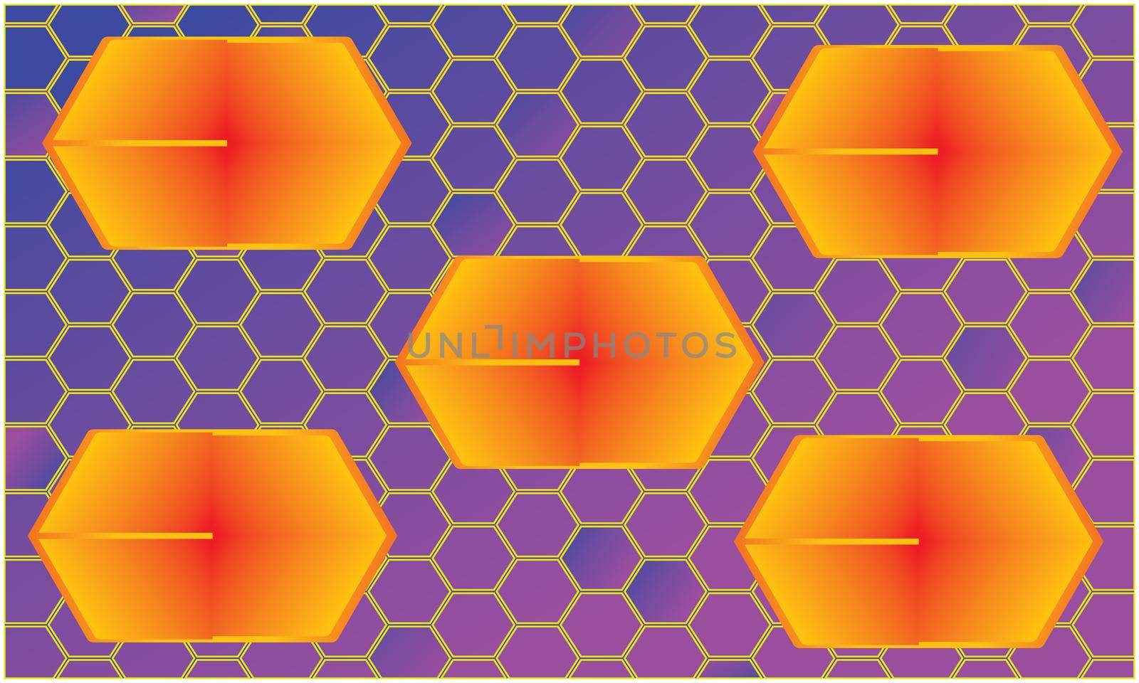 abstract design of honey bee net with big hexagon