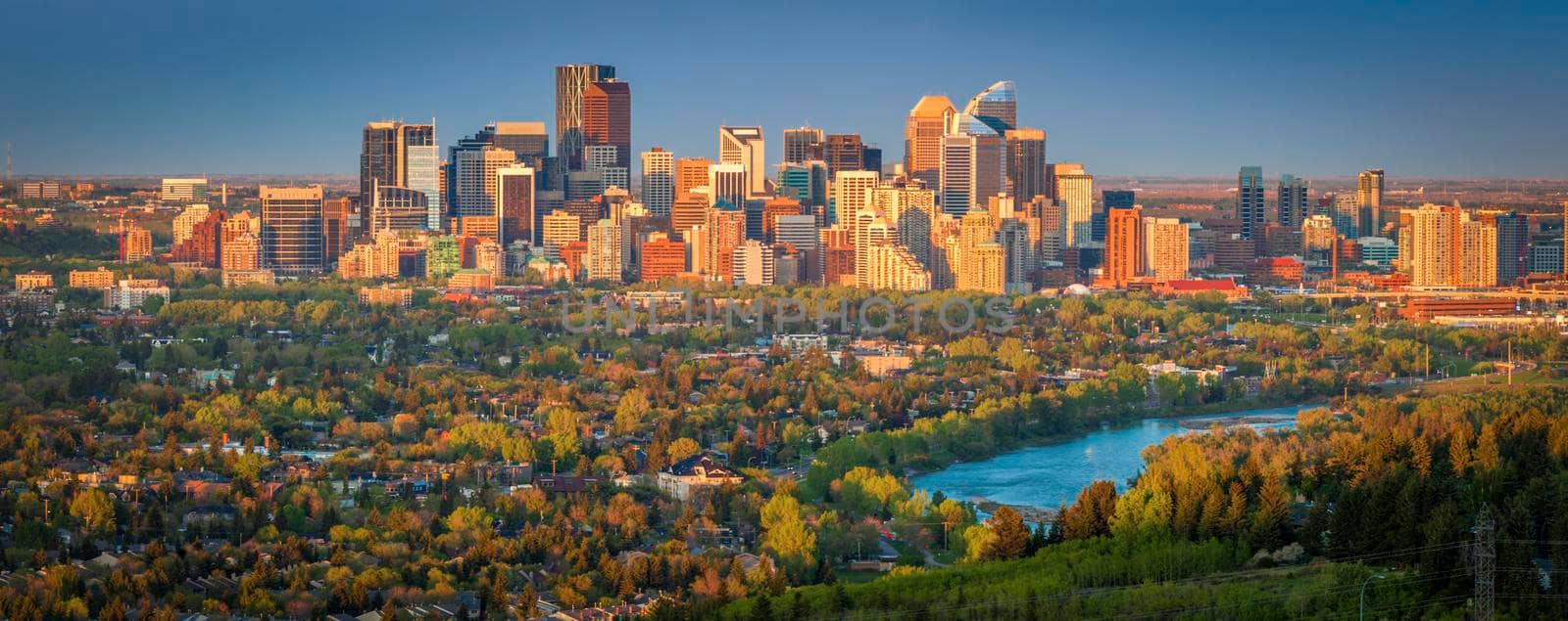 Calgary - panorama of city. Calgary, Alberta, Canada.