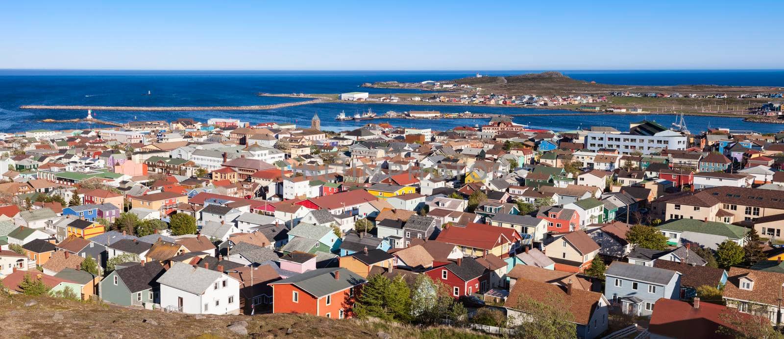 Saint Pierre panorama. Saint Pierre, Saint Pierre and Miquelon.