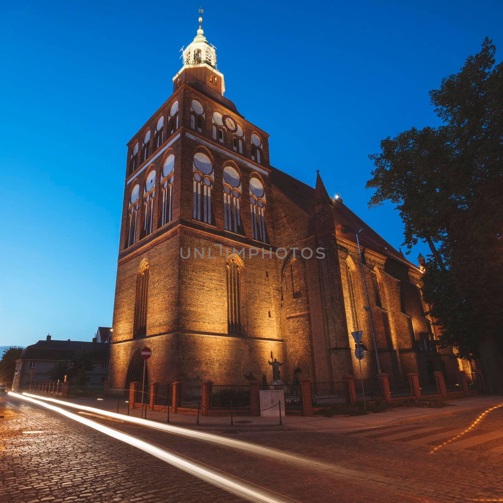 Church in Gryfice. Gryfice, Pomerania, Poland.