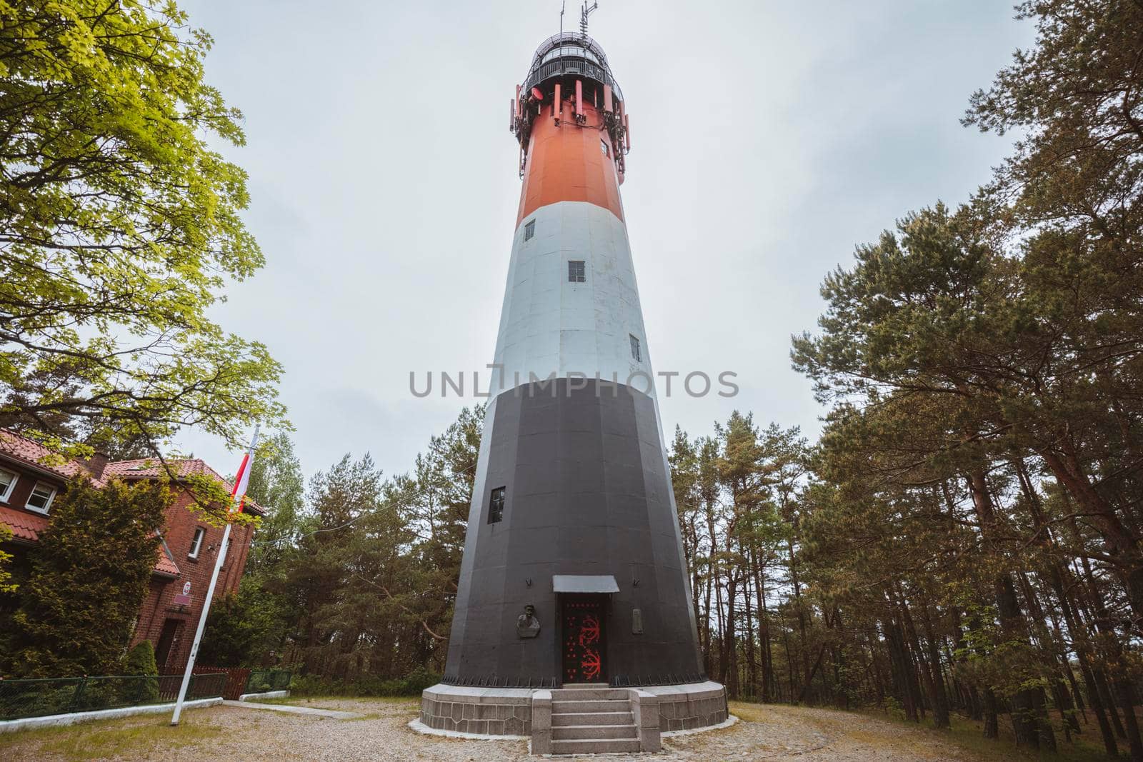 Stilo Lighthouse in Osetnik. Osetnik, Pomerania, Poland.