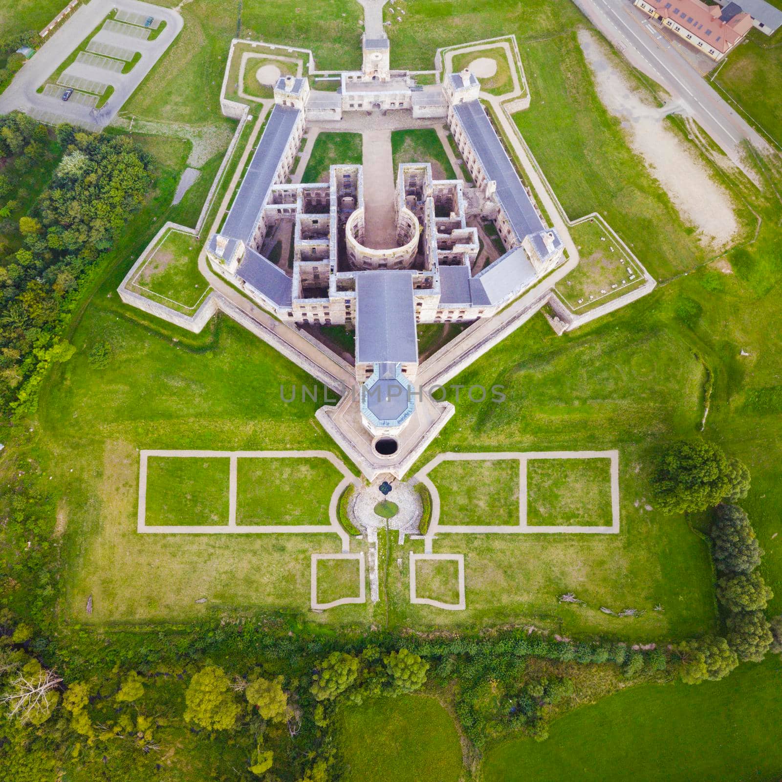 Krzyztopor Castle at sunset. Ujazd, Holy Cross, Poland.