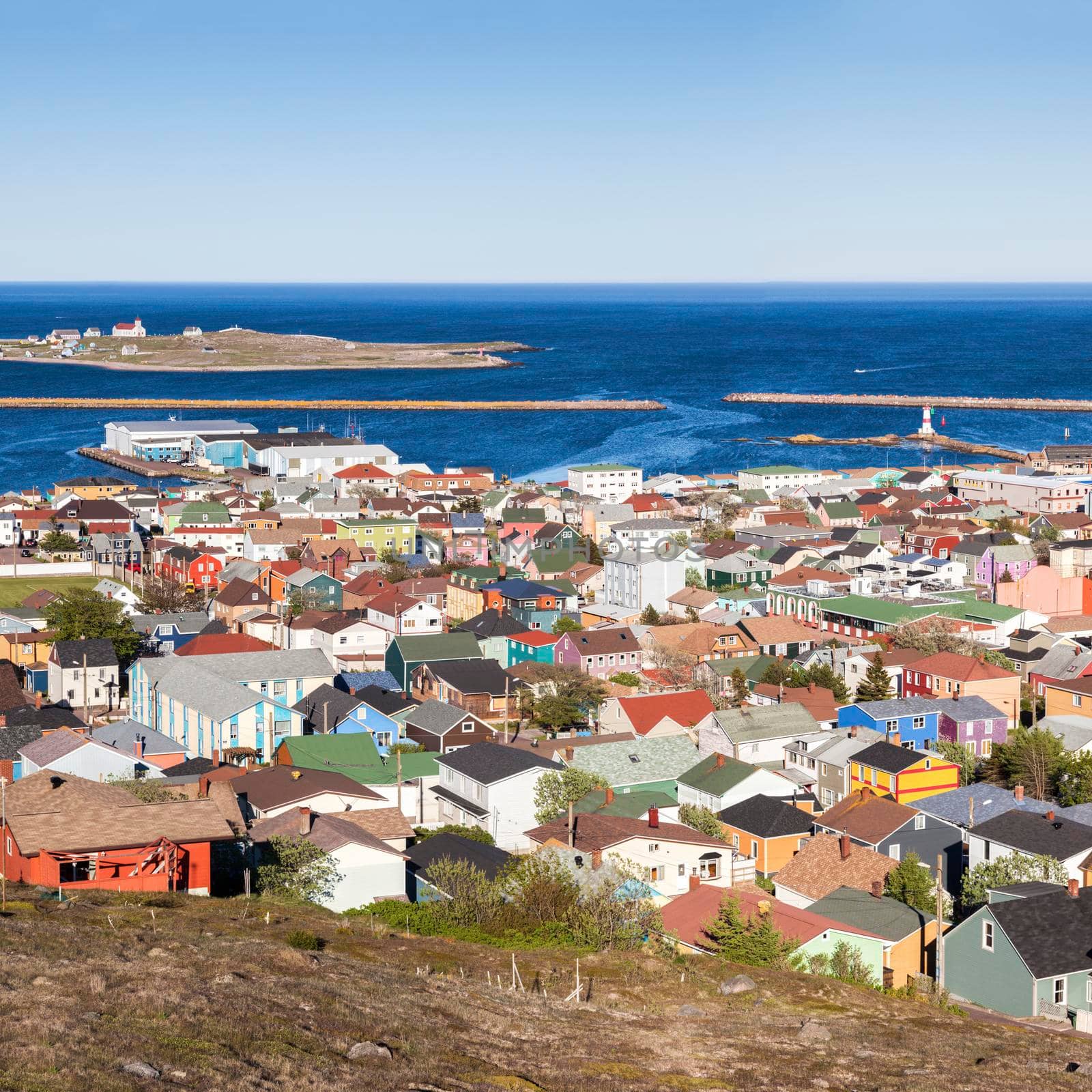 Saint Pierre panorama. Saint Pierre, Saint Pierre and Miquelon.