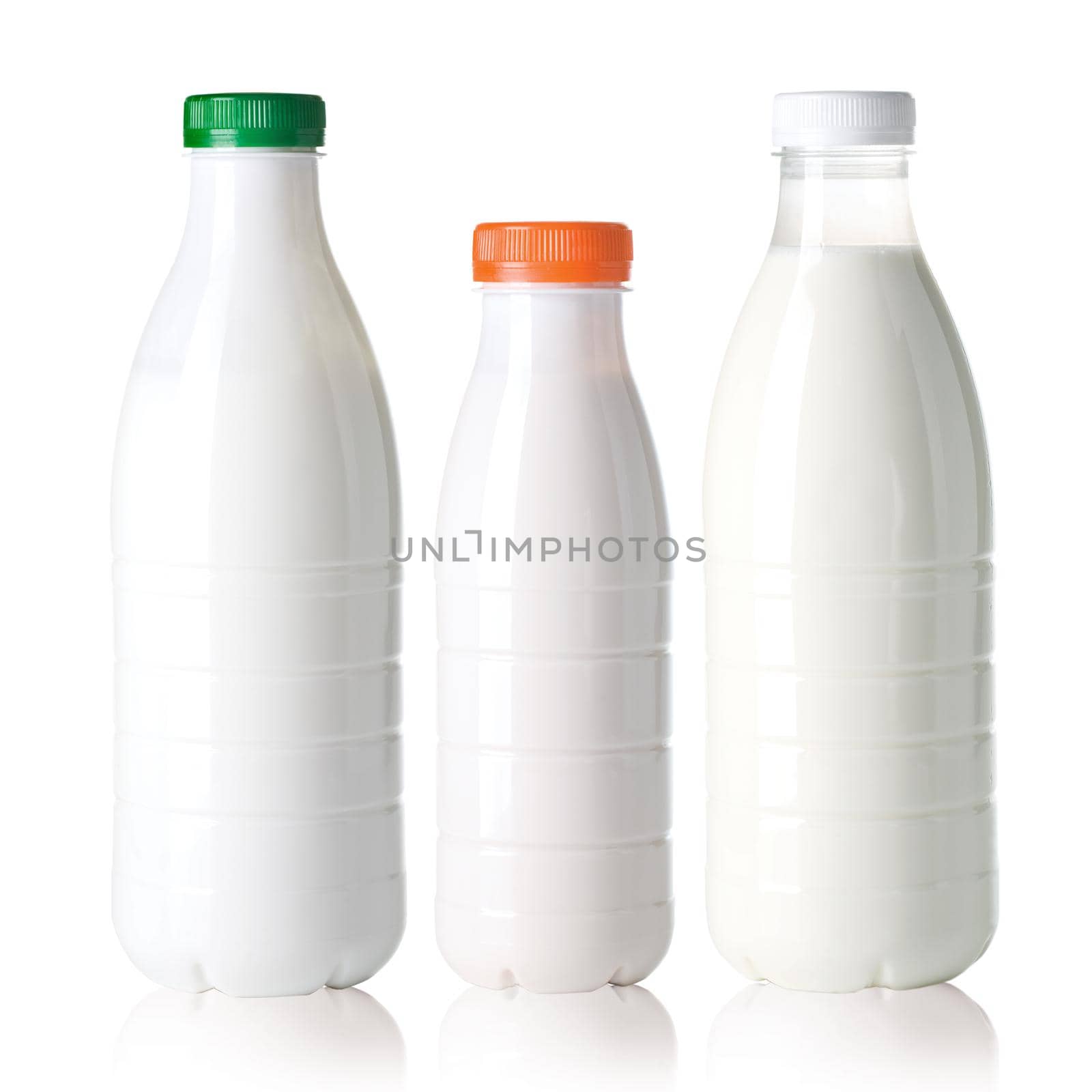 White milk bottle  isolated on white background