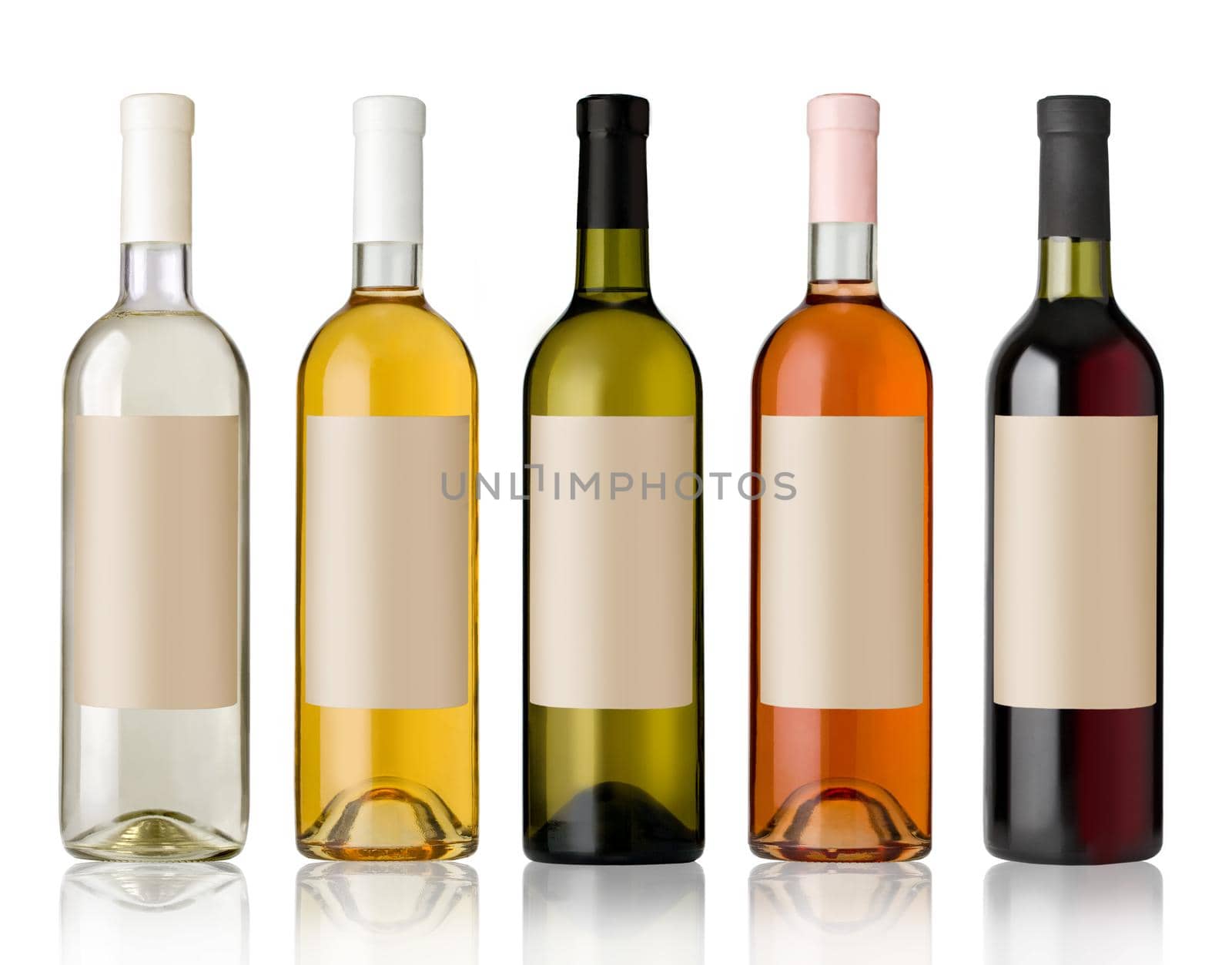 Set of wine bottles. by kornienko