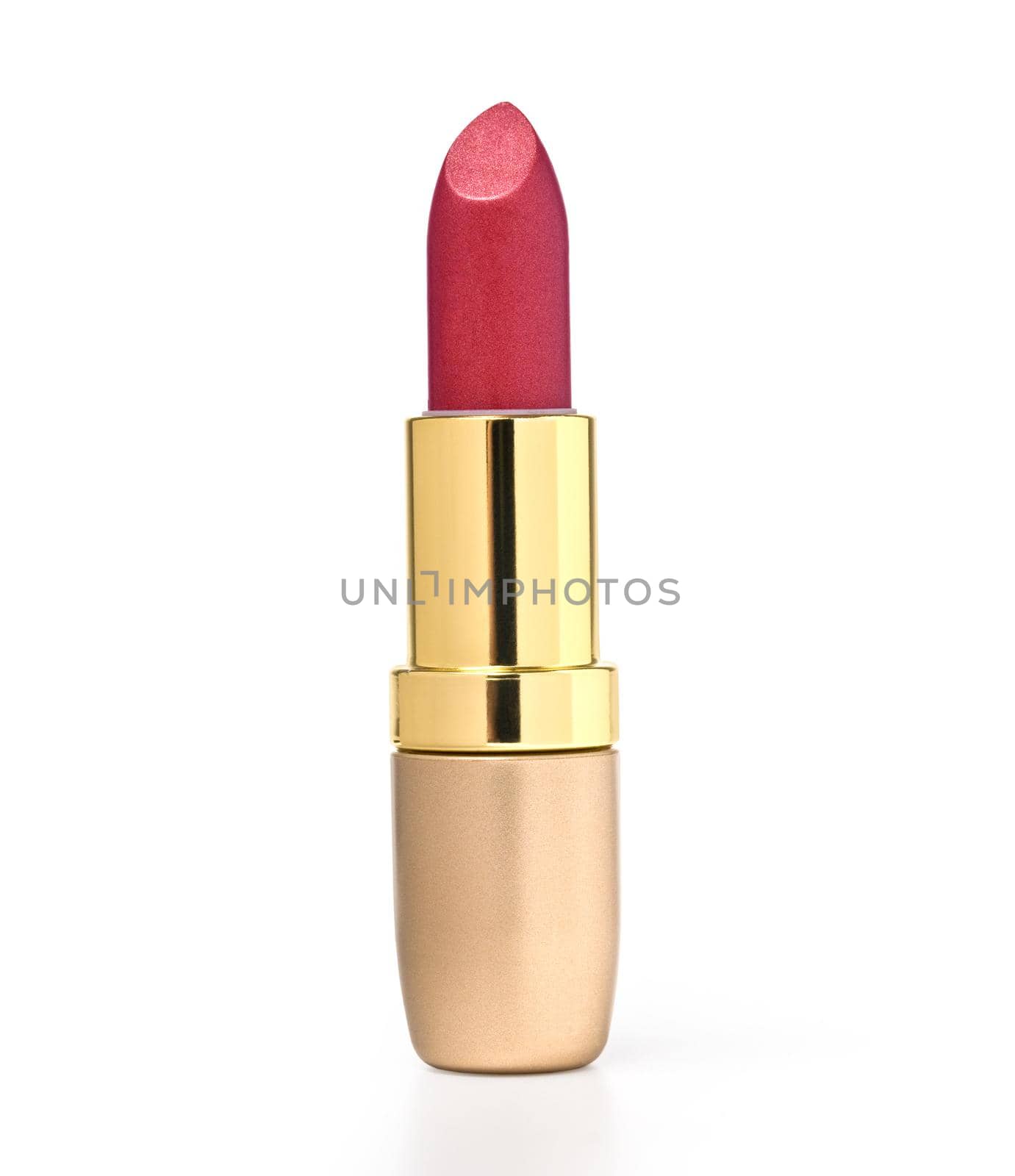 close up of a lipstick on white background with clipping path