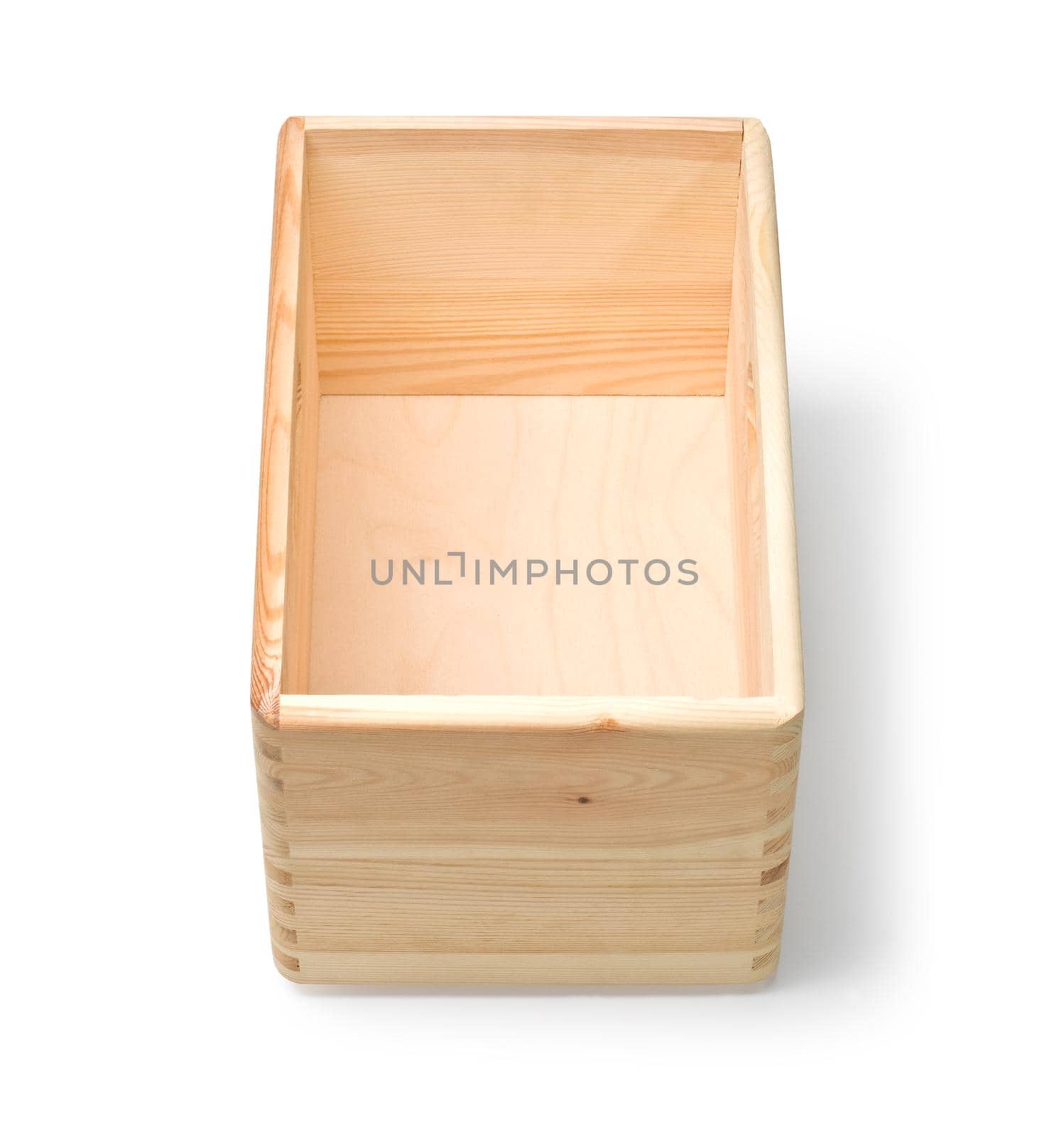 empty wooden crate isolated on white with clipping path