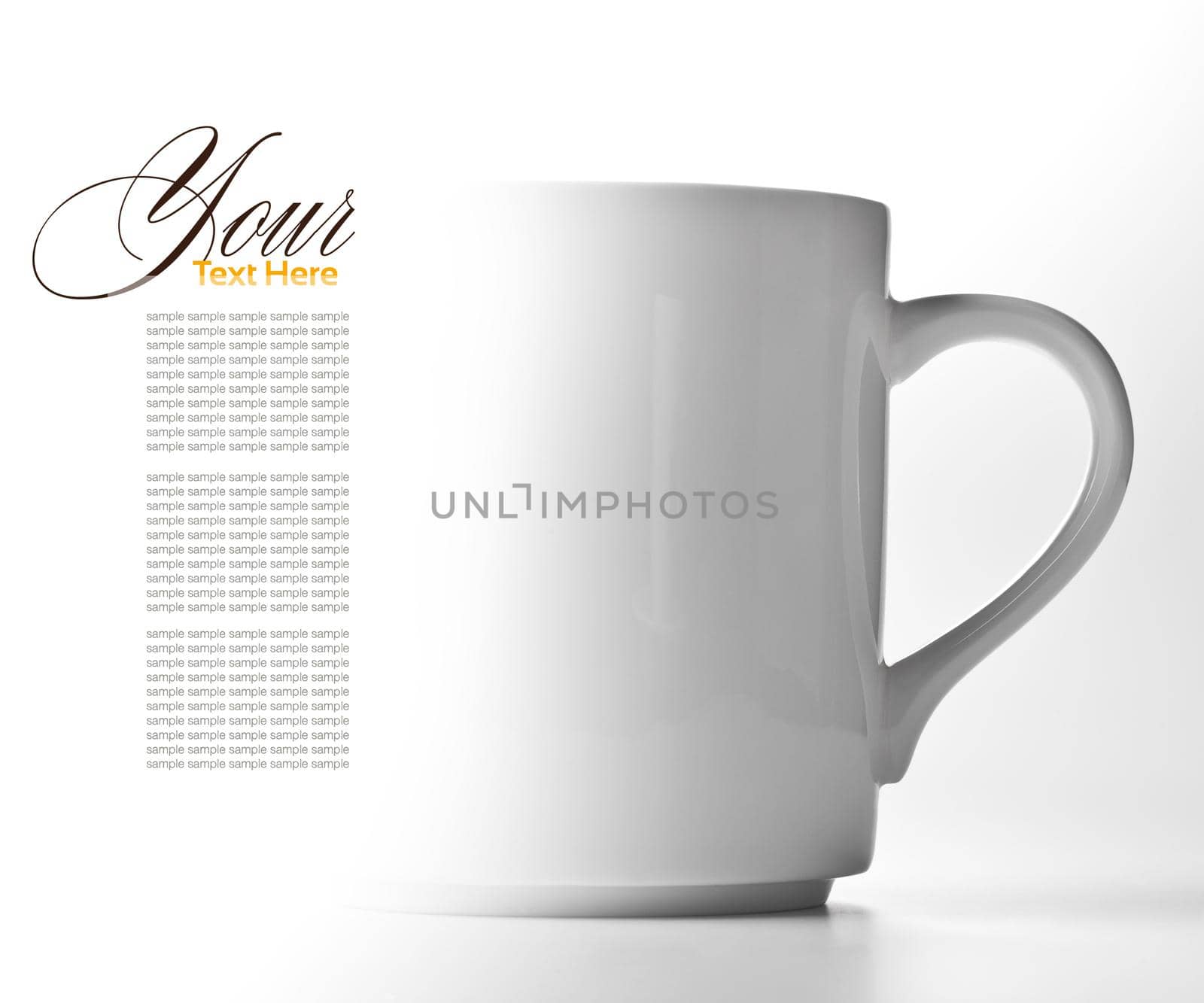 WHITE CUP with copy space by kornienko