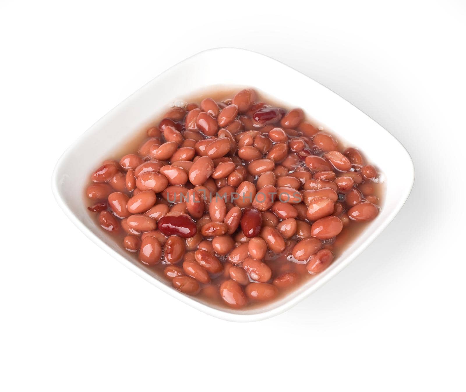 An overhead view of canned black beans.With clipping path