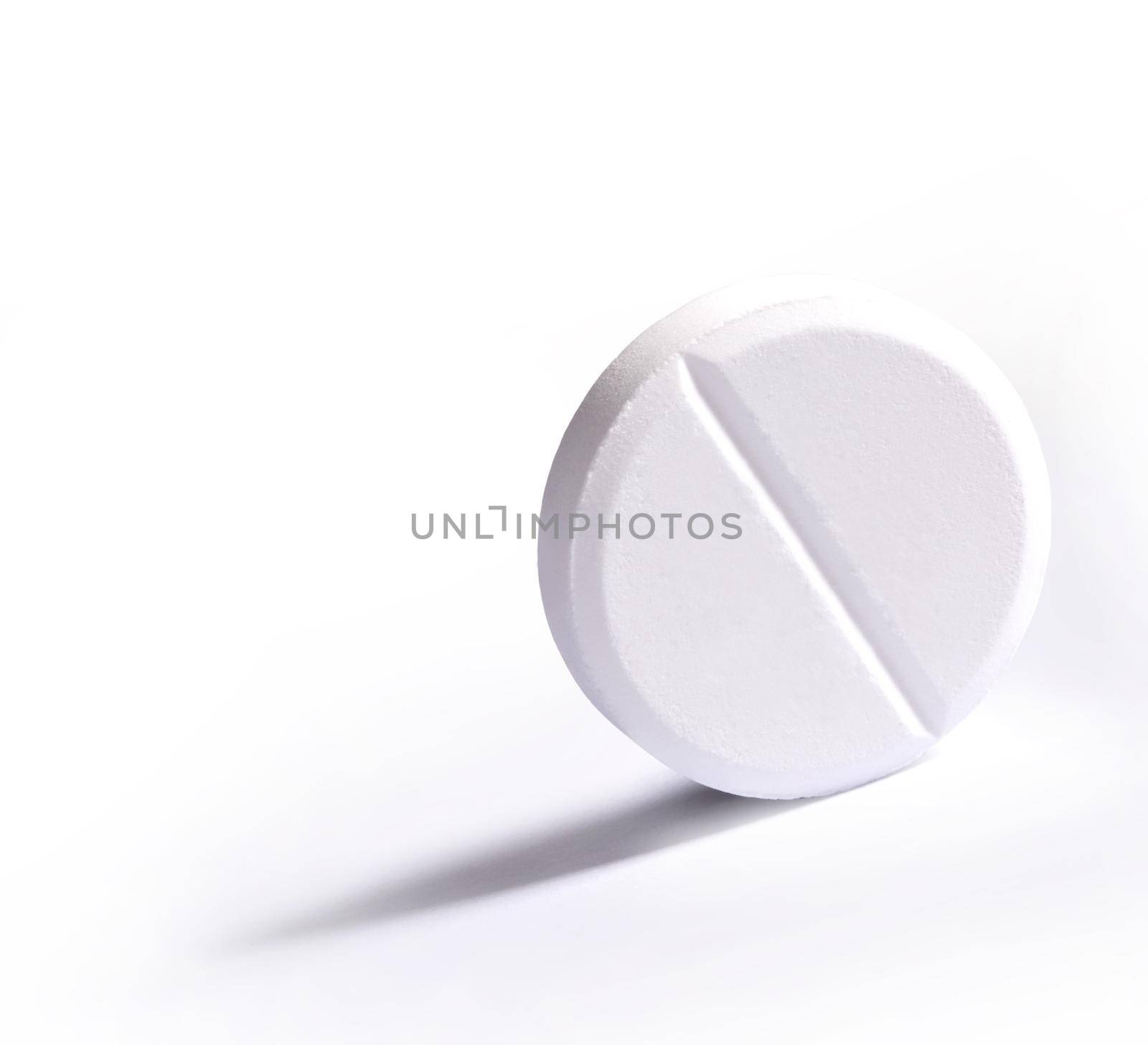 medical pill - tablet  on the white