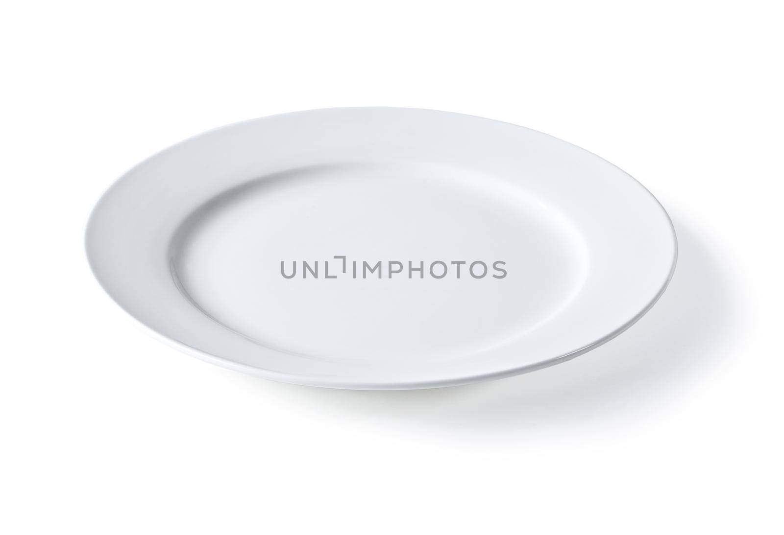 Empty plate isolated on a white background, with clip[ping path