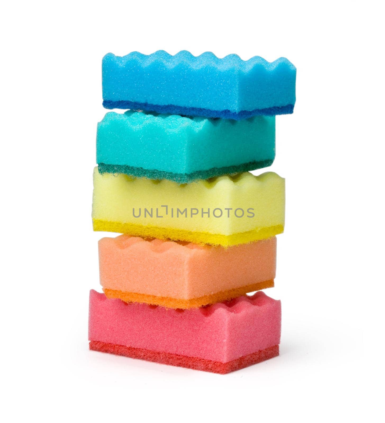 sponges on a white background