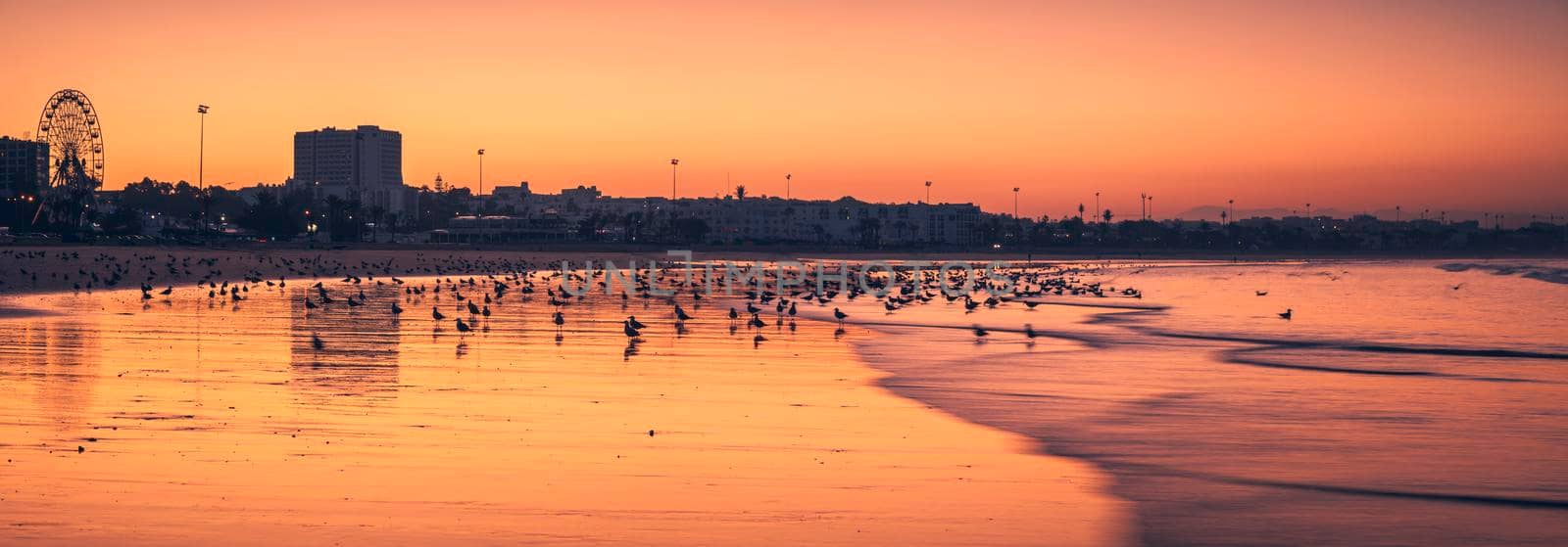 Beach in Agadir. Agadir, Souss-Massa, Morocco.