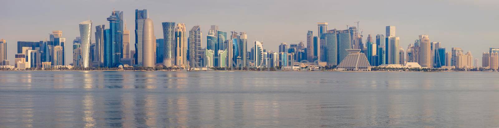 Panoramic view of Doha by benkrut