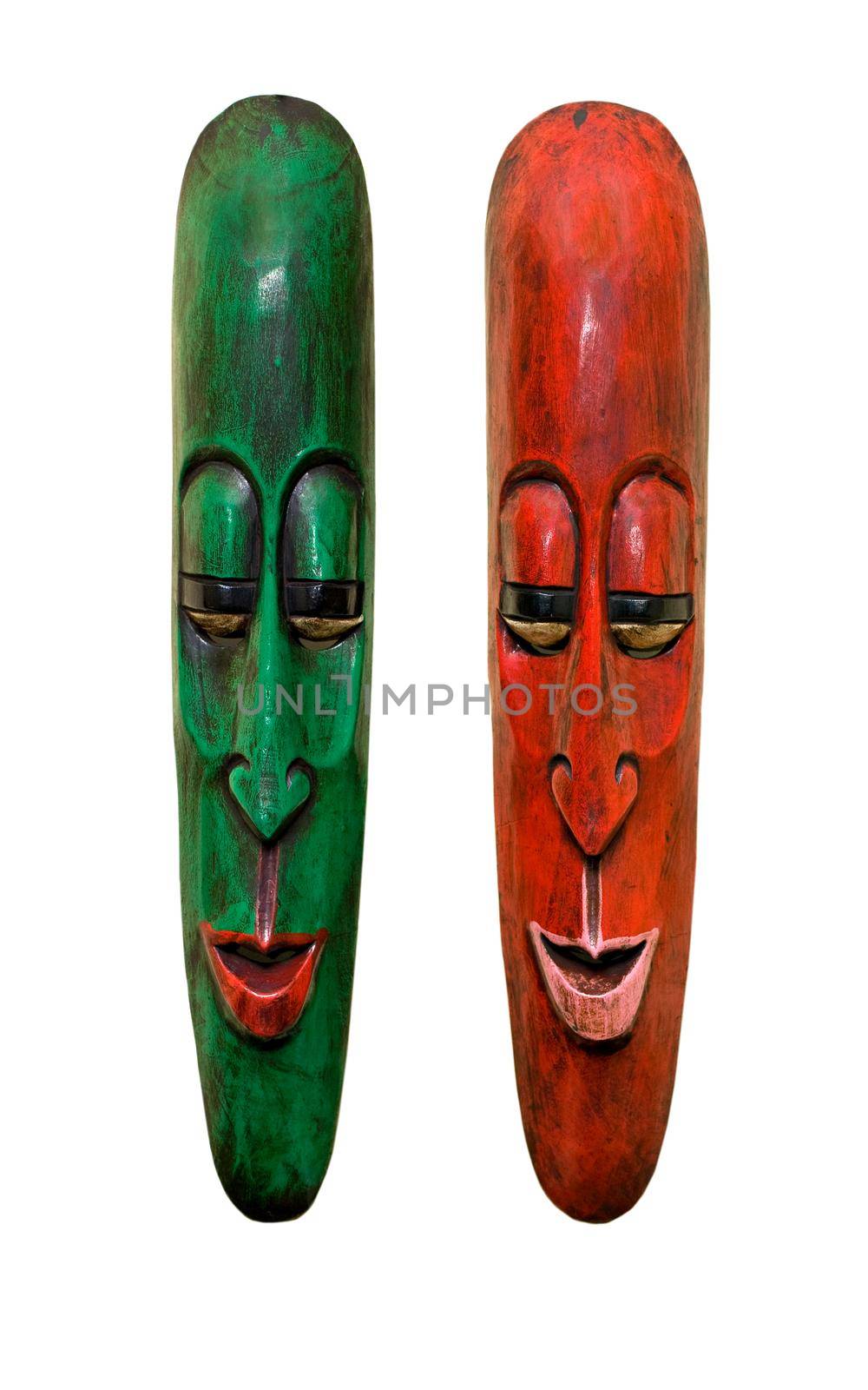 wooden masks indonesia by kornienko
