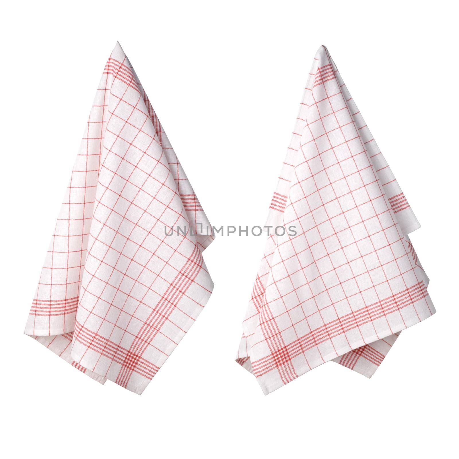 two Kitchen towel isolated on white background