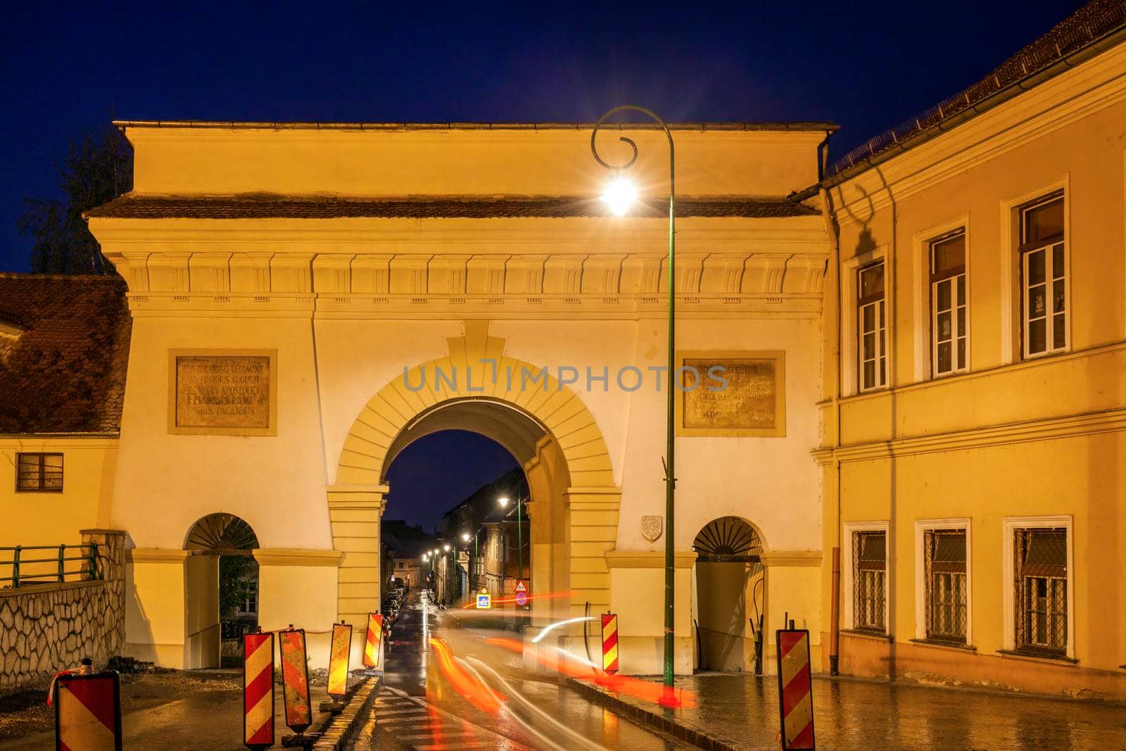 Schei Gate in Brasov. Brasov, Brasov County, Romania.