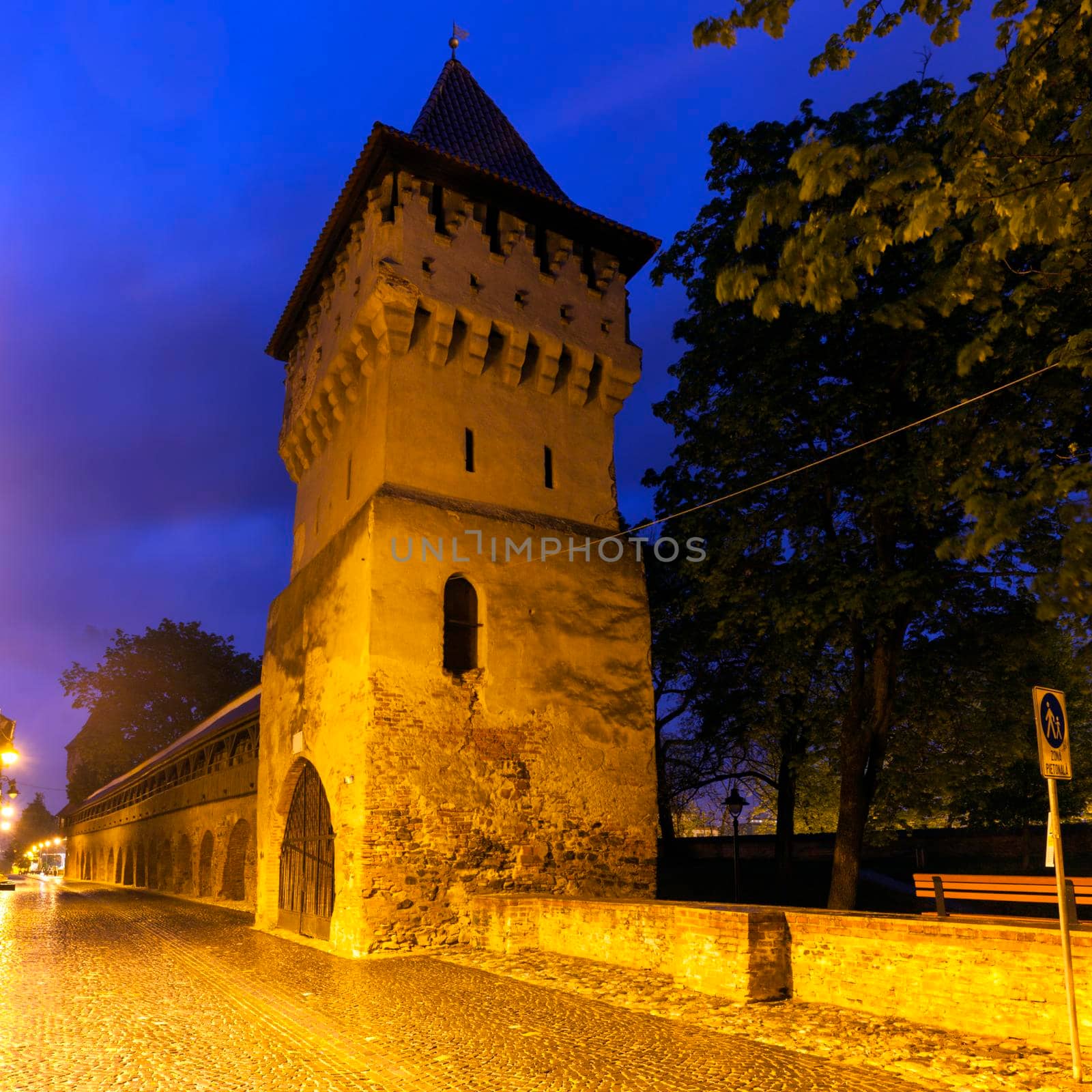 The Potter Tower in Sibiu. Sibiu, Sibiu County, Romania.