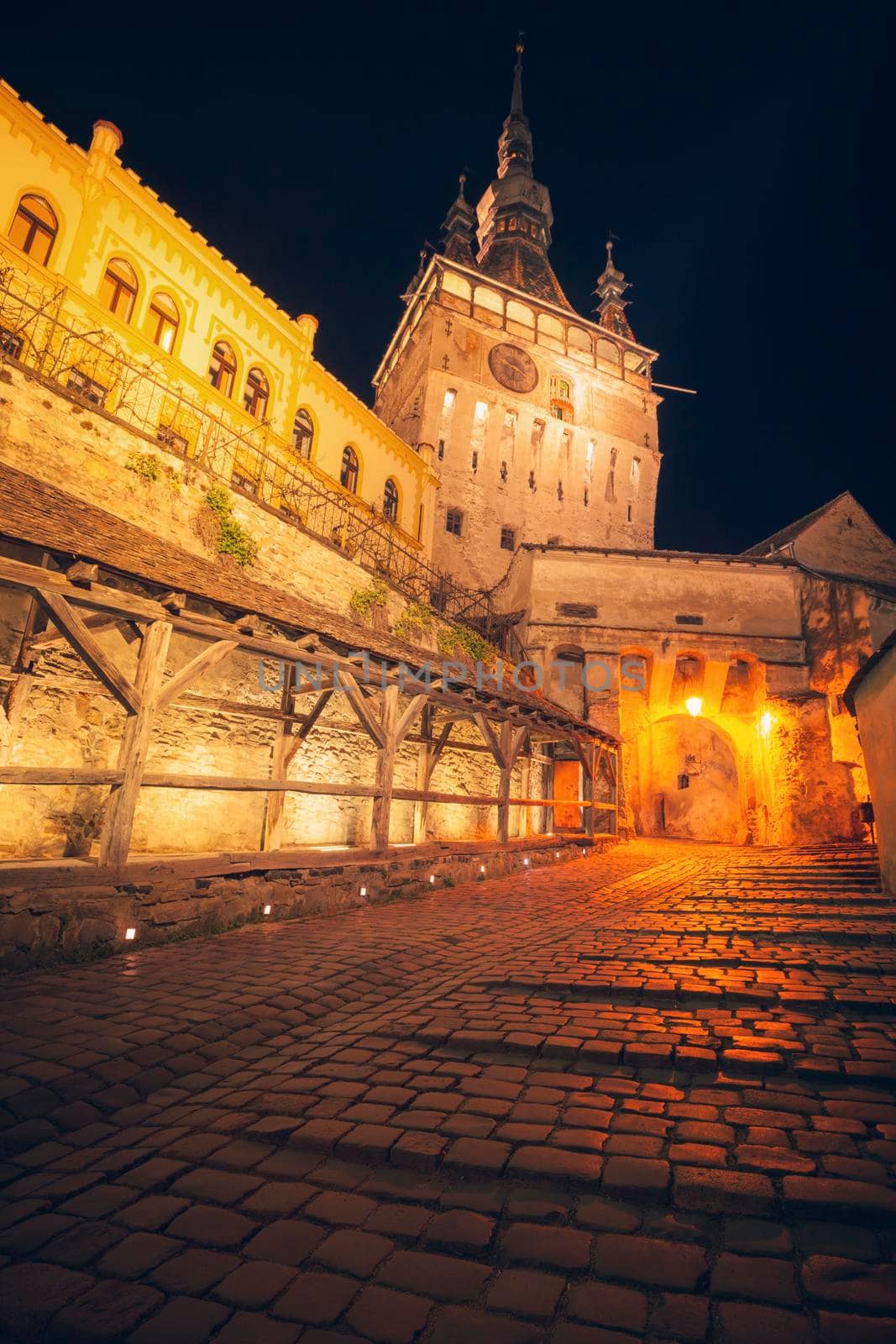 The Clock Tower in Sighisoara. Sighisoara, Mures County, Romania.