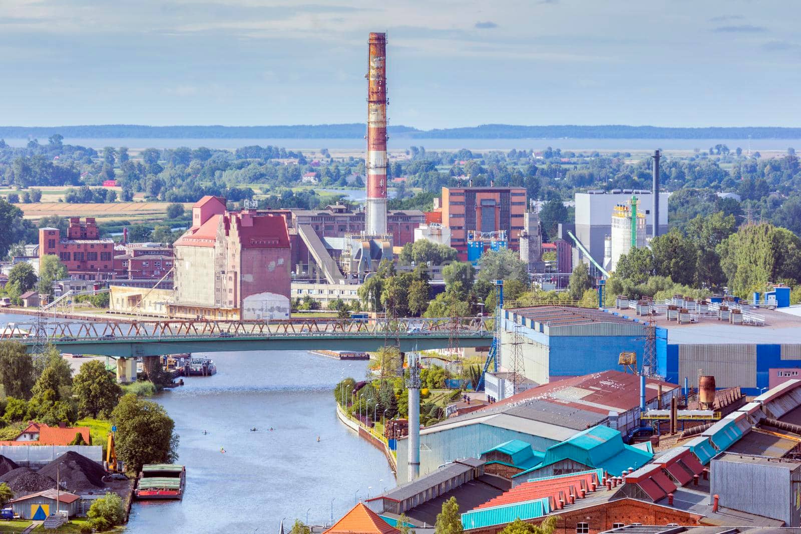 Industrial area in Elblag. Elblag, Warmian-Masurian, Poland.