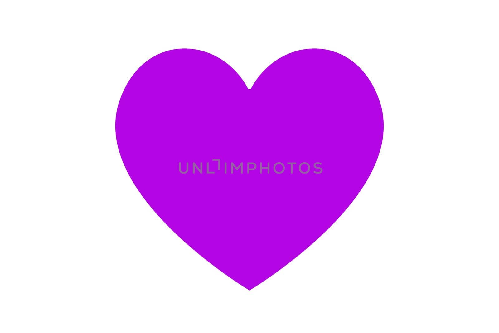 Violet heart icon flat design by germanopoli